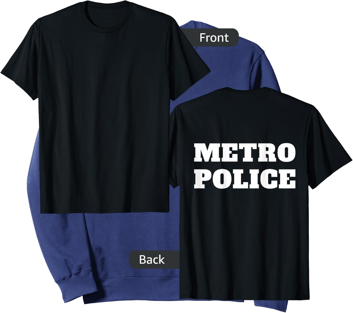 Metro Police Officer Uniform On Duty Policeman BACK PRINT Sweatshirt - Sweatshirt | Navy