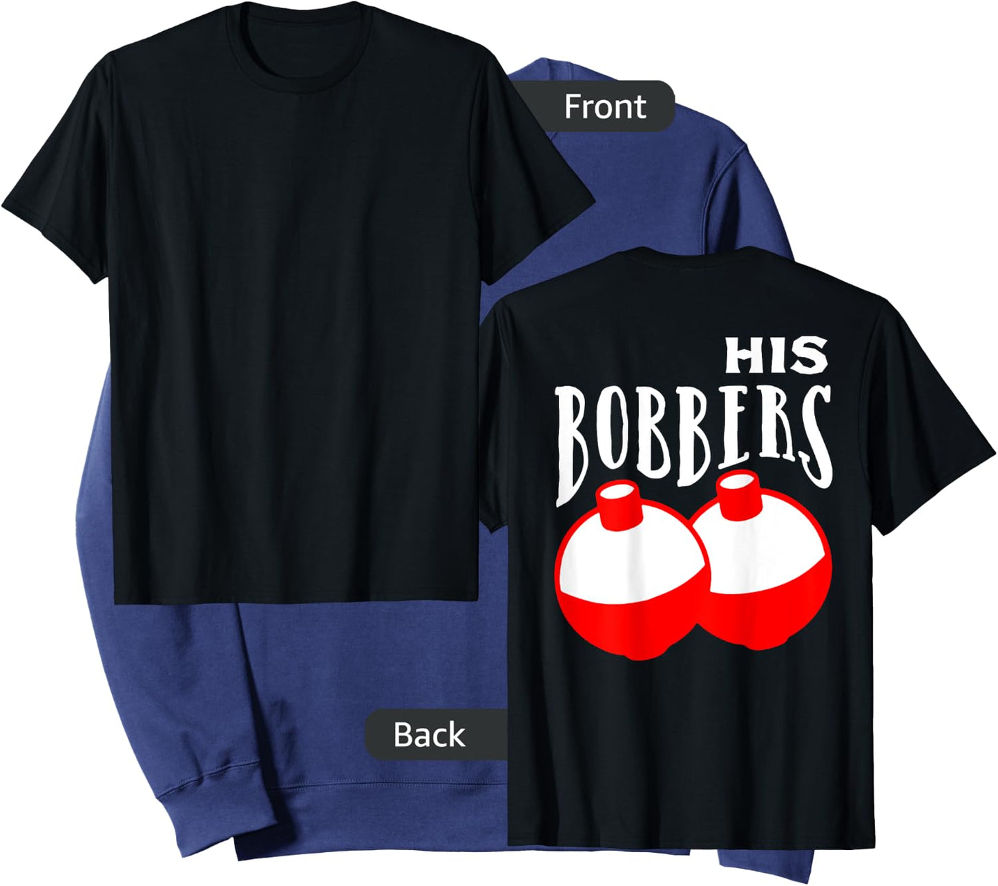 His bobbers her pole fishing couple matching Sweatshirt - Sweatshirt | Navy