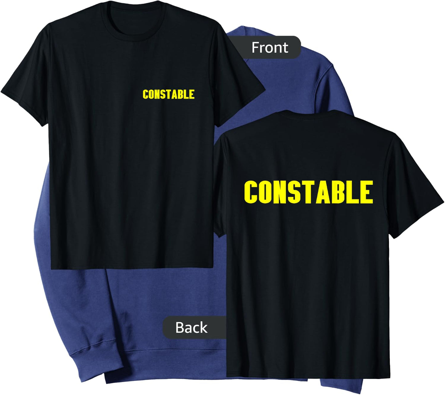 Constable YELLOW FRONT AND BACK PRINT Both Sides On Duty Sweatshirt - Sweatshirt | Navy
