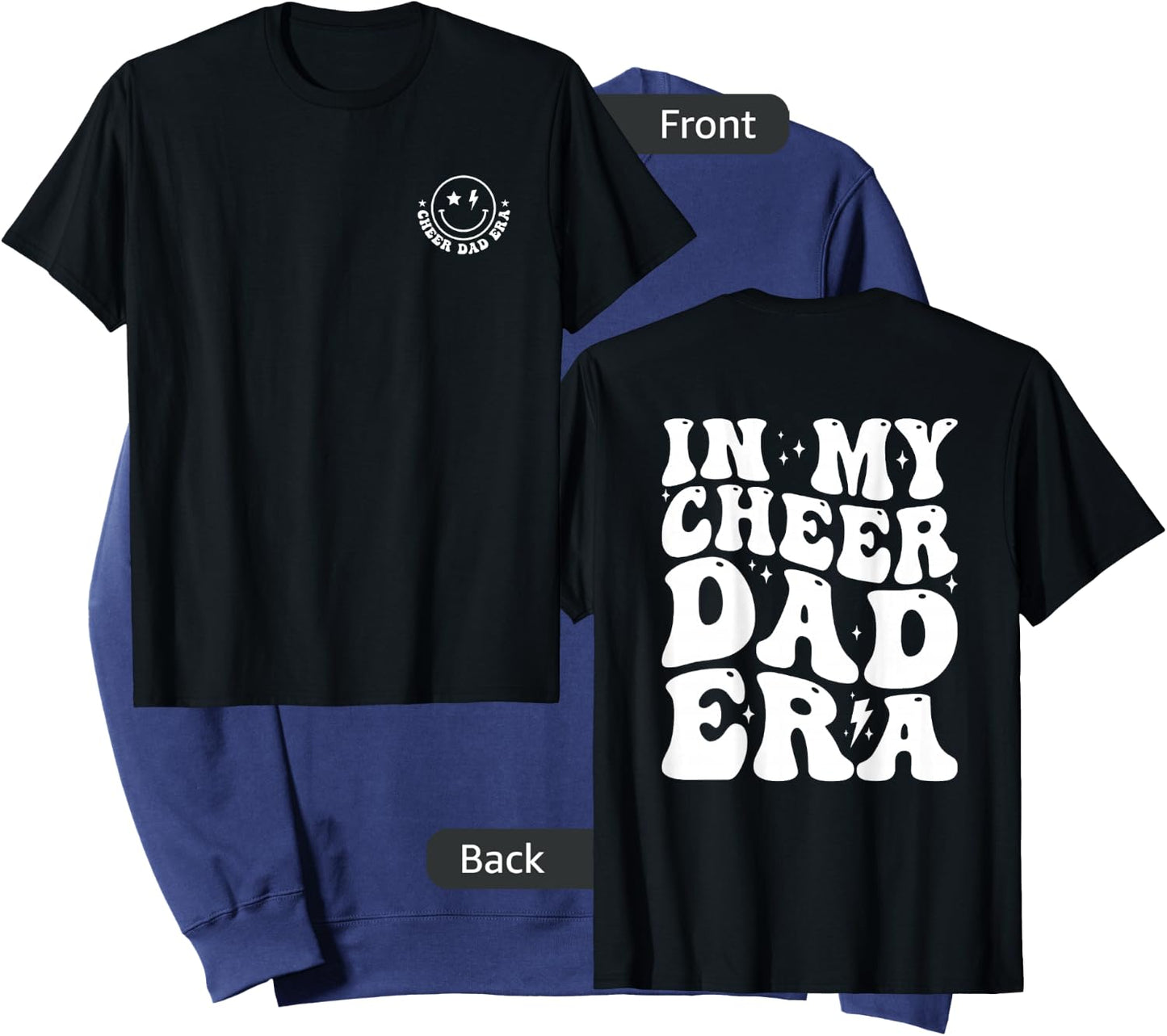 in My Cheer Dad Era Groovy (2 Sides) Sweatshirt - Sweatshirt | Navy