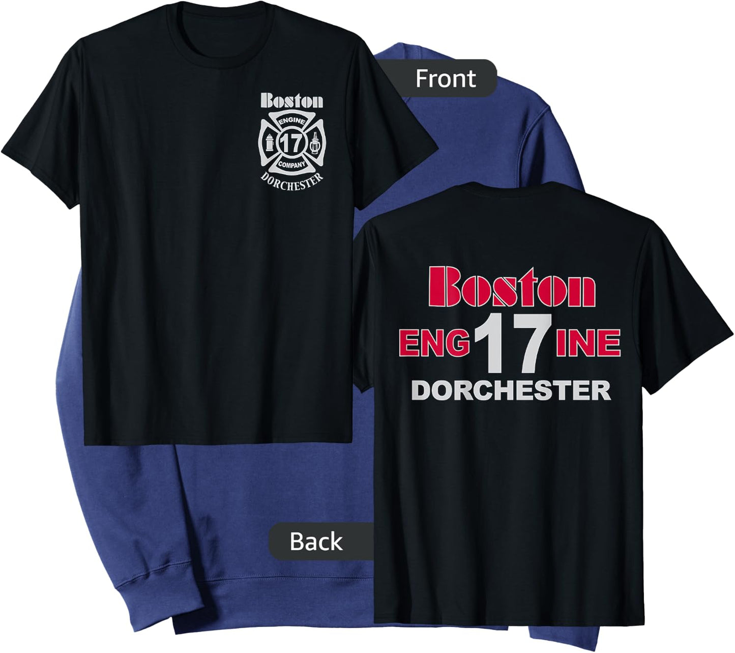 Boston Fire Department Engine 17 Dorchester - Light Graphics Sweatshirt - Sweatshirt | Navy