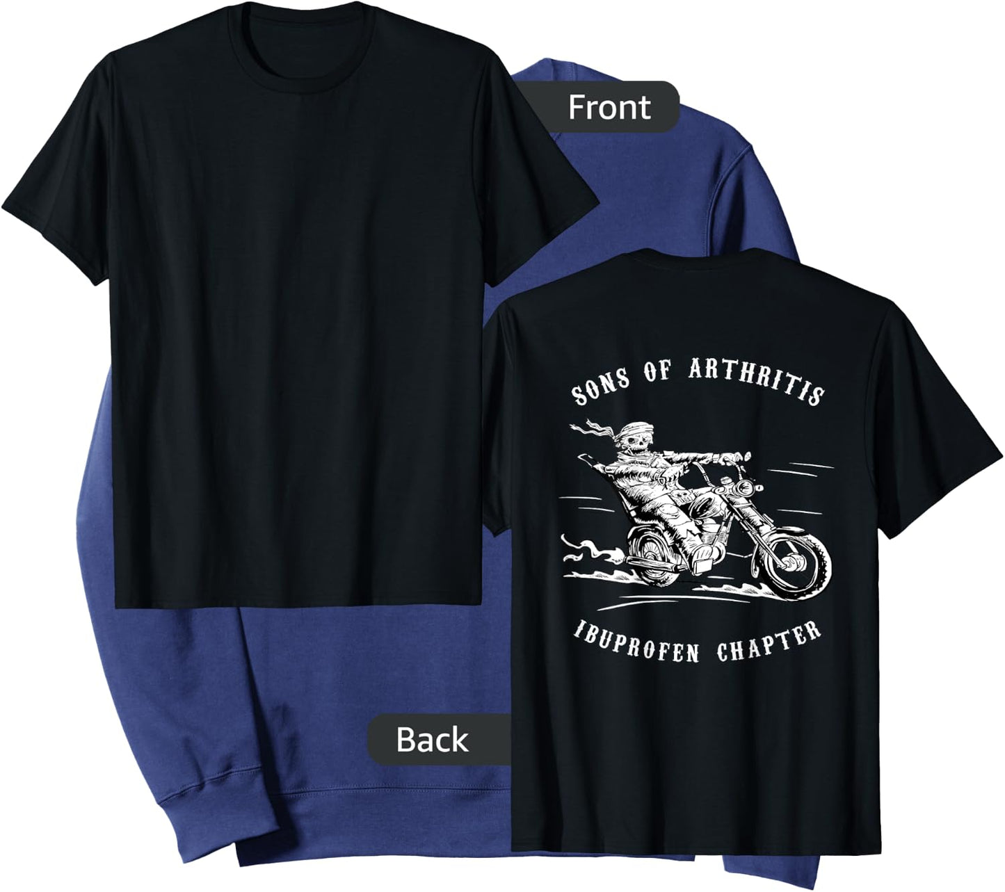 Sons With Arthritis Ibuprofen Chapter Biker Motorcyclist Sweatshirt - Sweatshirt | Navy