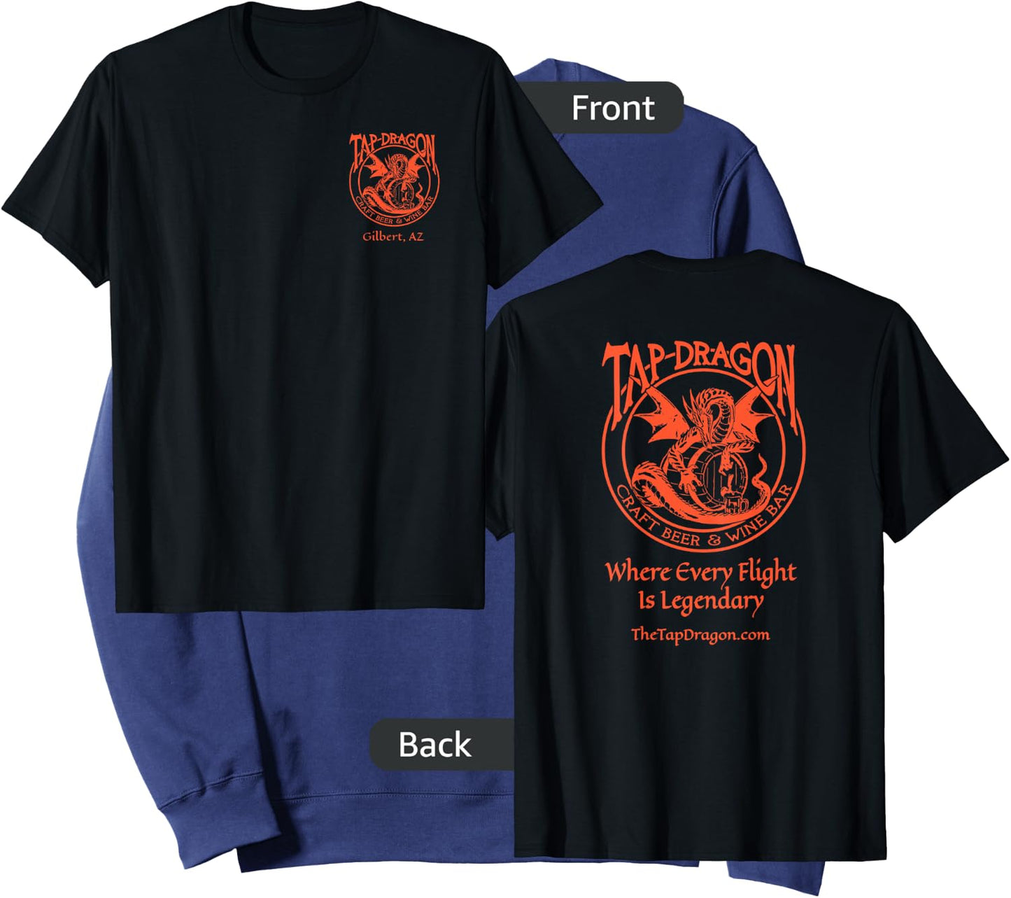 Tap Dragon Small On Top Logo Front Every Flight on Back Sweatshirt - Sweatshirt | Navy