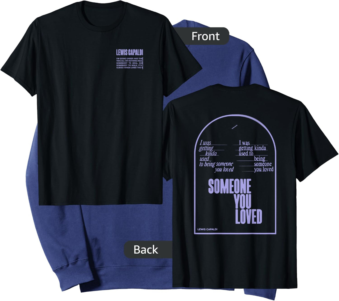 Lewis Capaldi – Slogan Arch Sweatshirt - Sweatshirt | Navy