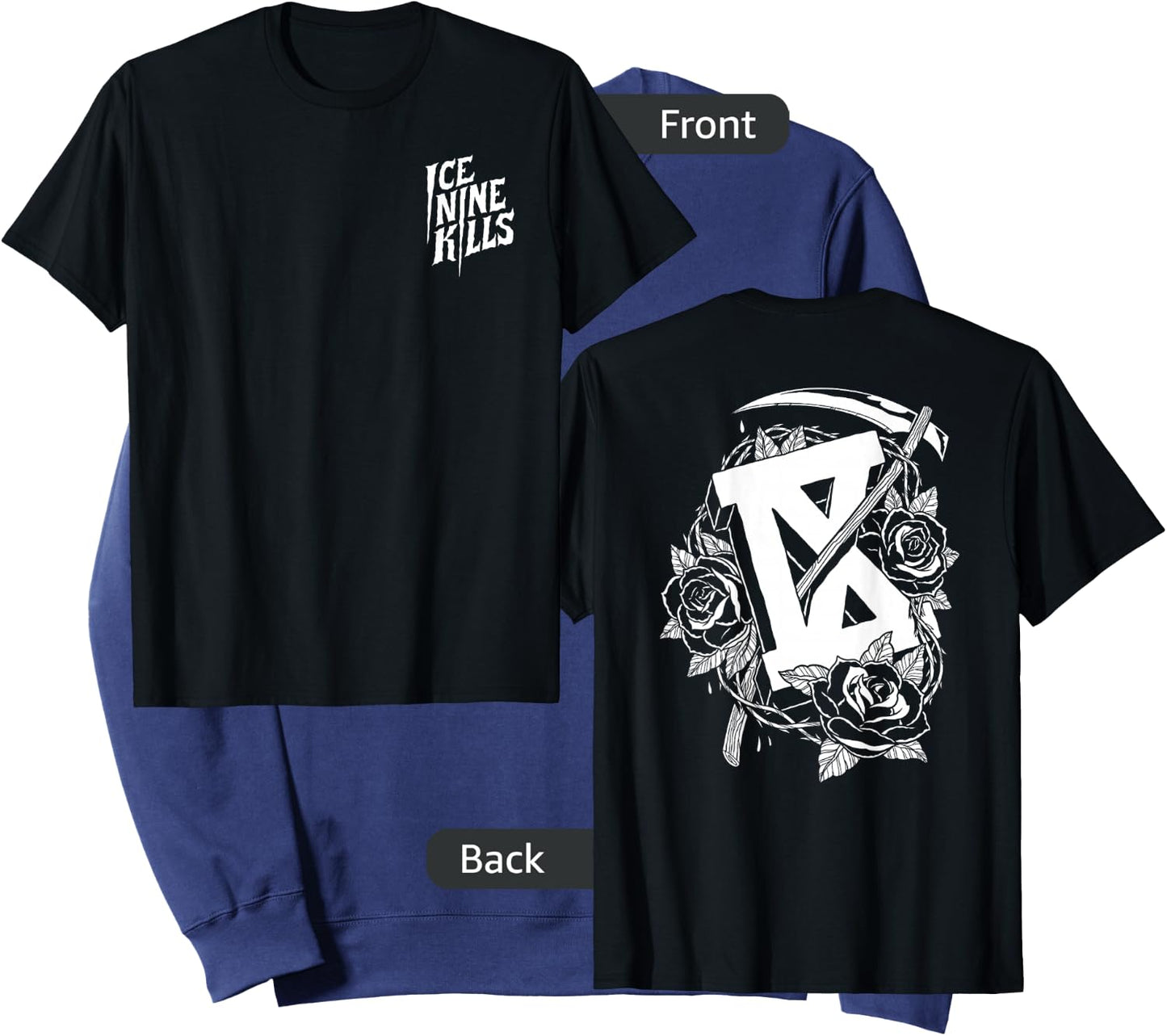 Ice Nine Kills Official Adult Floral , Black, Small Sweatshirt - Sweatshirt | Navy
