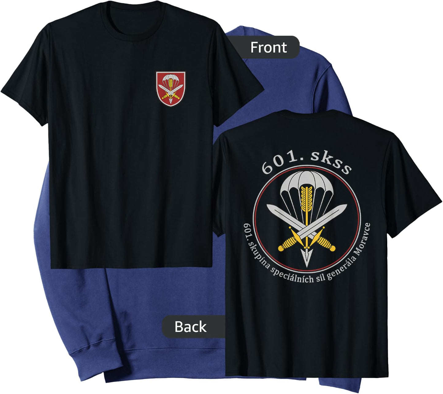 Czech 601st Special Force Moravec Army Military Sweatshirt - Sweatshirt | Navy