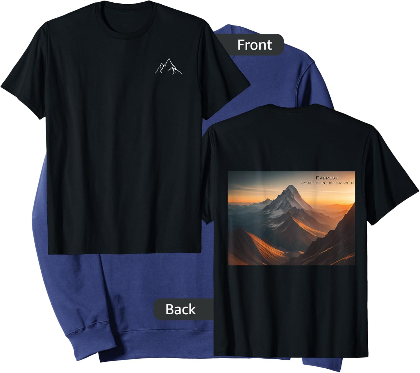 Everest Mountain Design with Back Print Sweatshirt - Sweatshirt | Navy