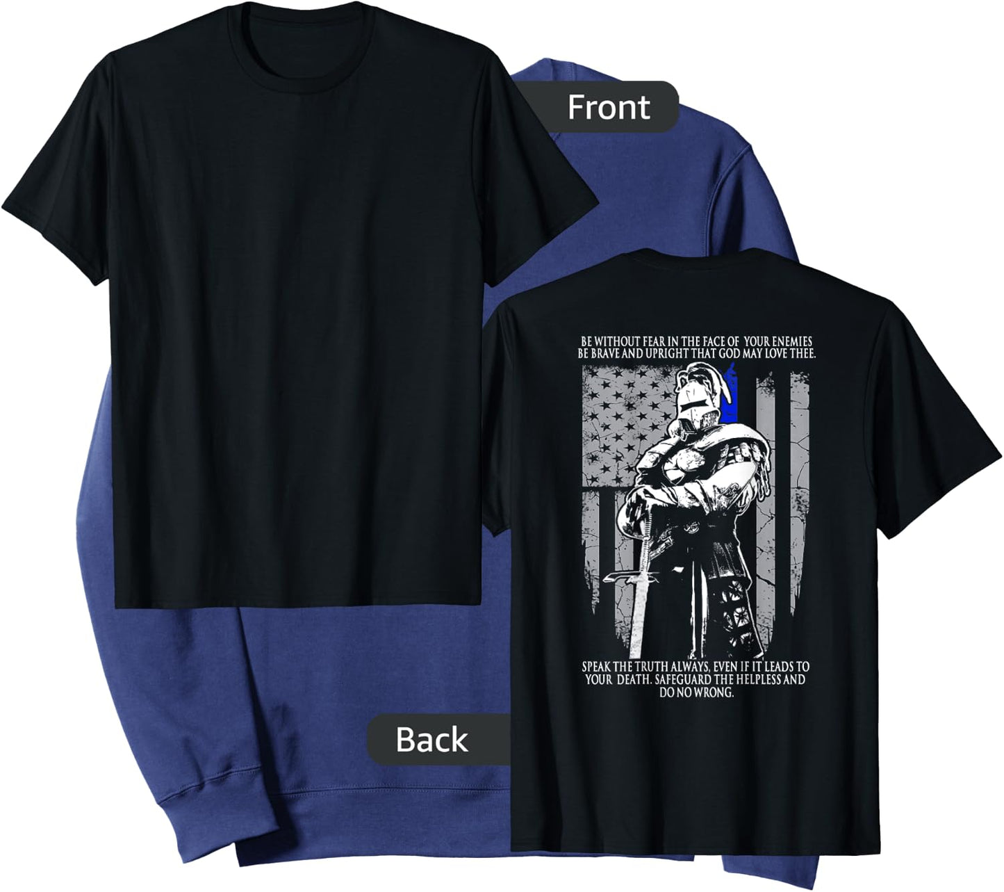 Be Without Fear In The Face Of Your Enemies Crusader Sweatshirt - Sweatshirt | Navy