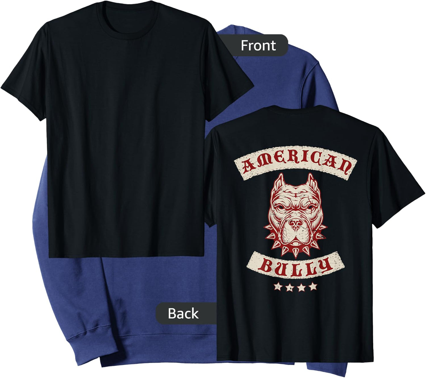 American Bully Pit Bull Dog Breed MC Style (Design on Back) Sweatshirt - Sweatshirt | Navy