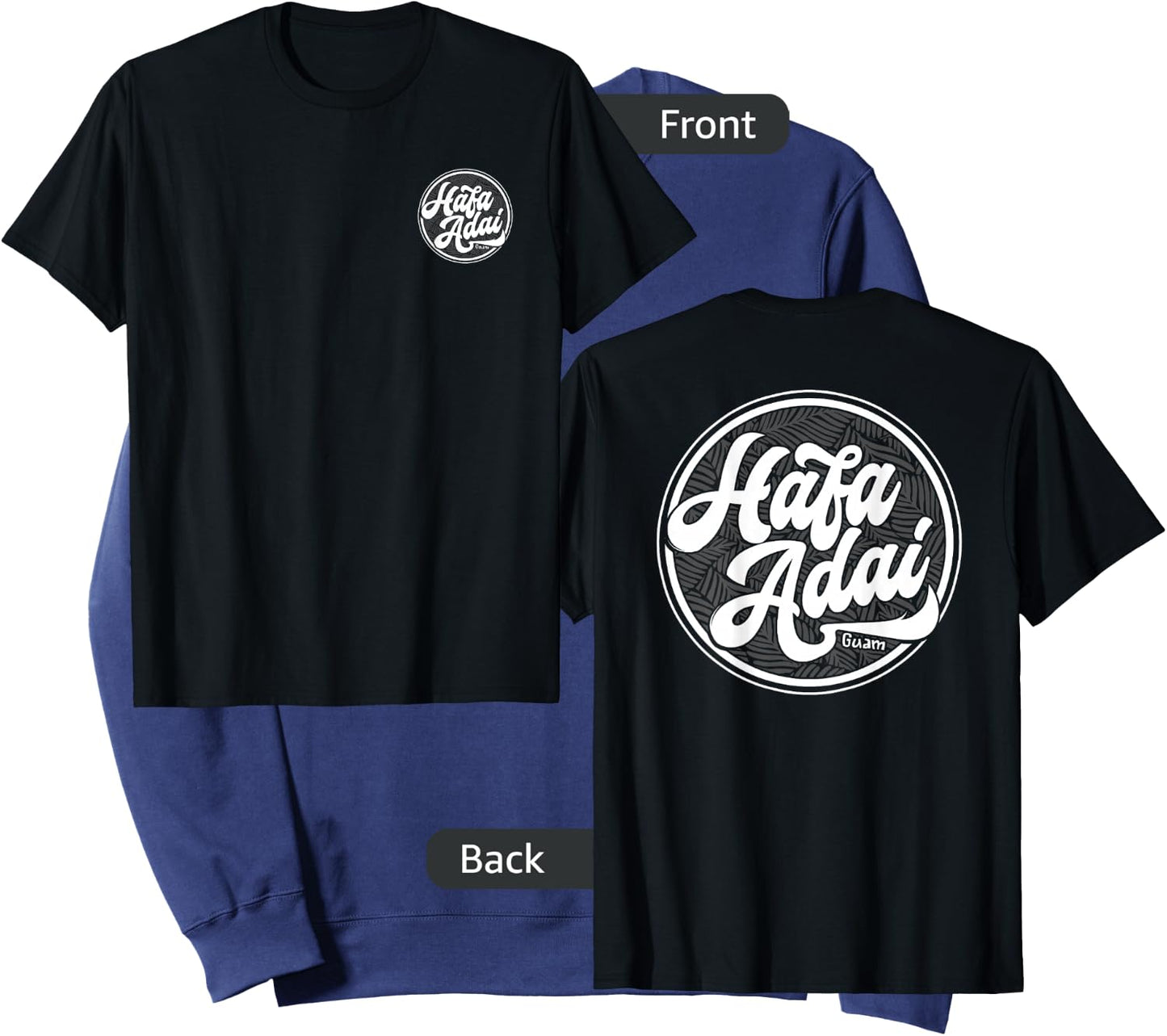 Left Chest and Full back - Hafa Adai Guam Sweatshirt - Sweatshirt | Navy