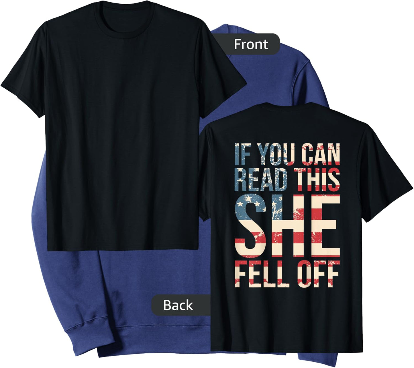 Funny If You Can Read This She Fell Off Biker Motorcycle Sweatshirt - Sweatshirt | Navy