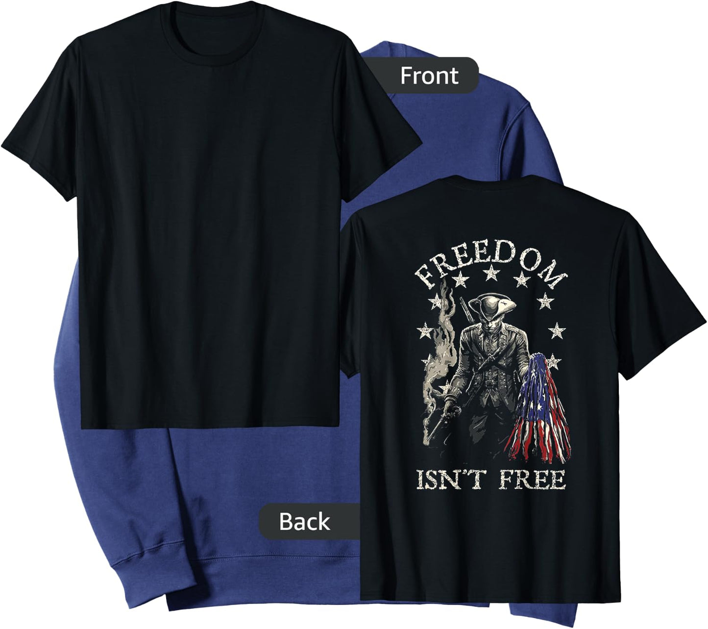 Freedom Isn't Free (on back) Sweatshirt - Sweatshirt | Navy