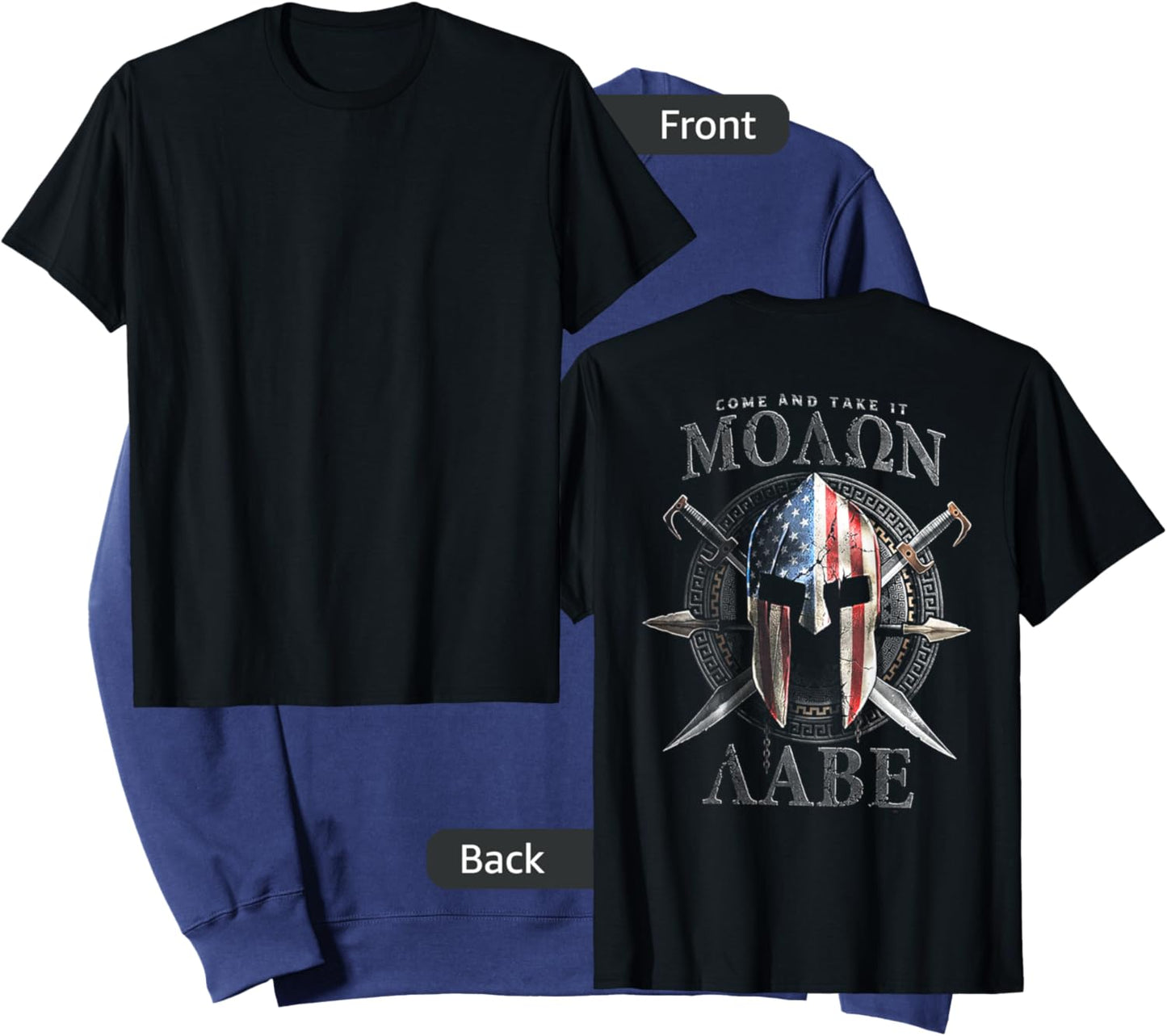 Come and Take It Molon Labe 2nd Amendment (on Back) Sweatshirt - Sweatshirt | Navy