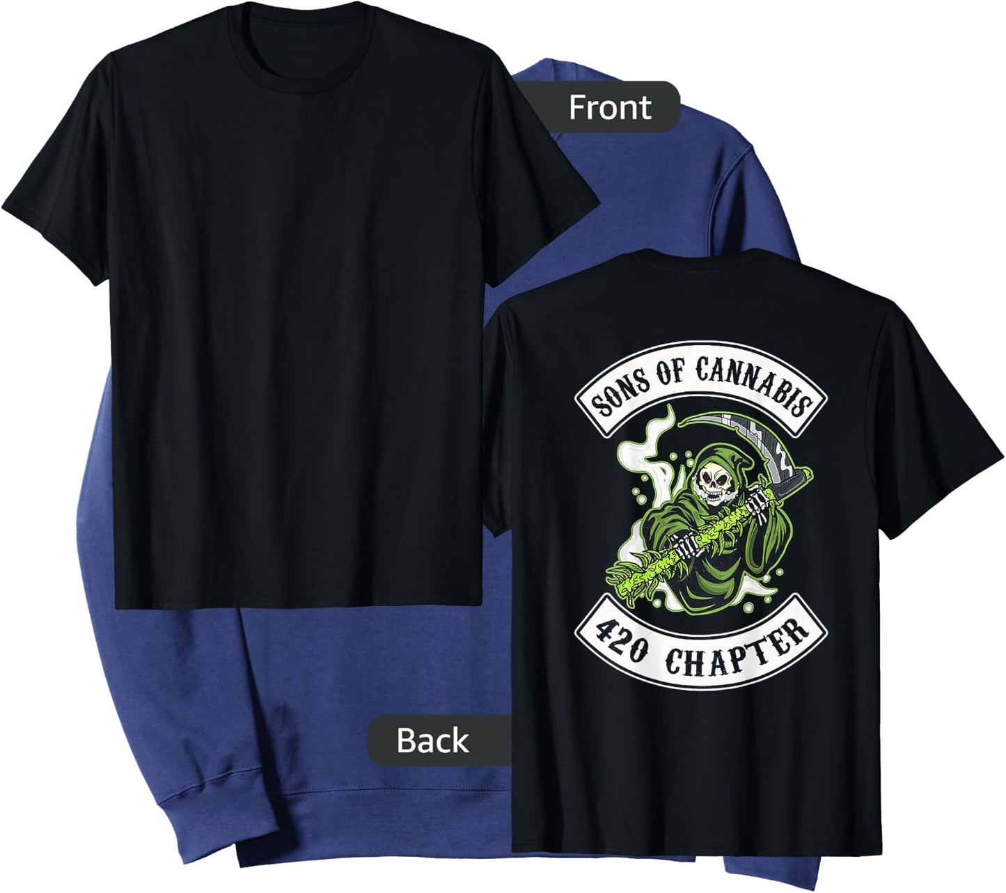 SONS OF CANNABIS 420 CHAPTER (on back) Sweatshirt - Sweatshirt | Navy