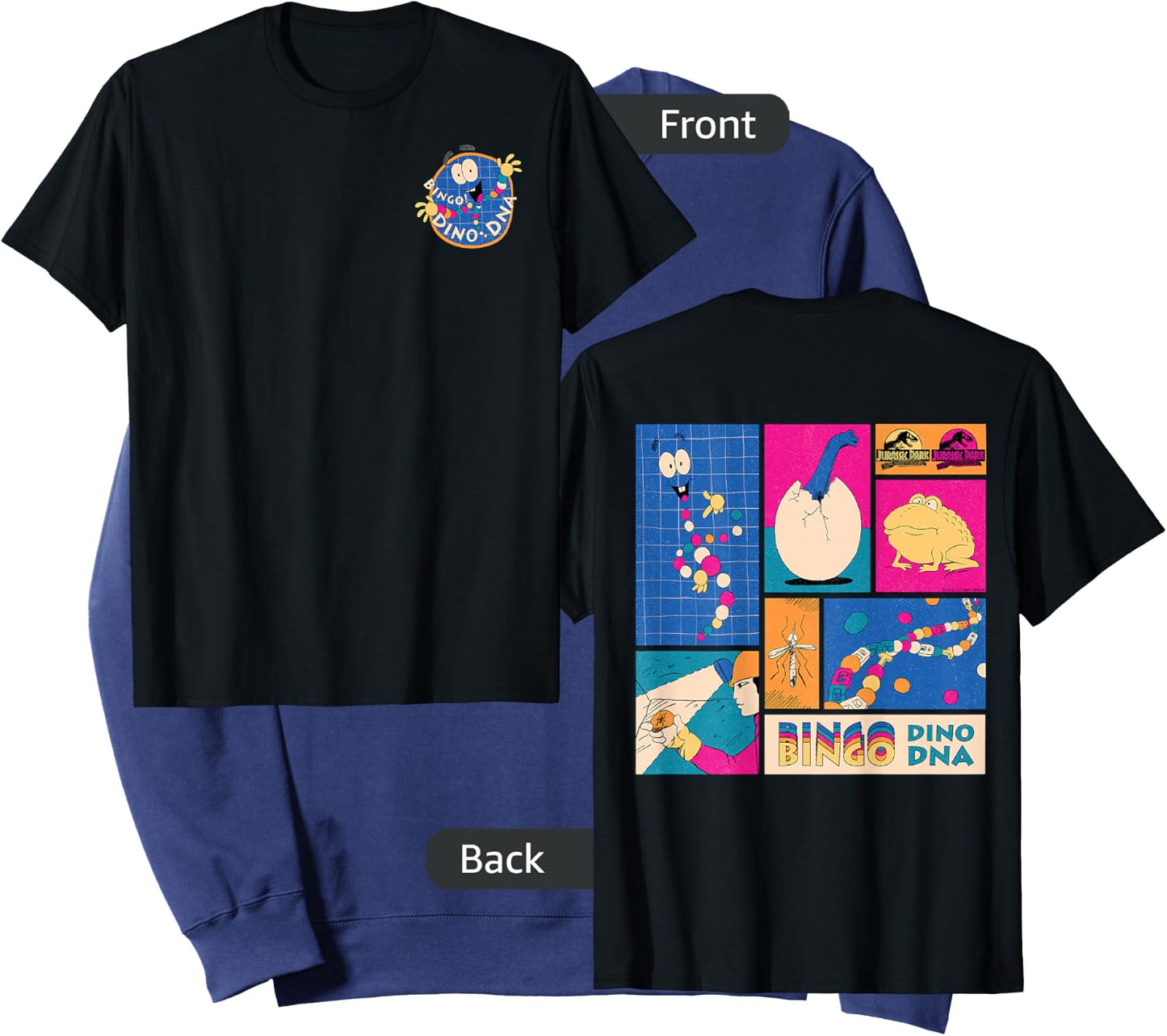 Jurassic Park 30th Anniversary Bingo Dino DNA Retro Sweatshirt - Sweatshirt | Navy
