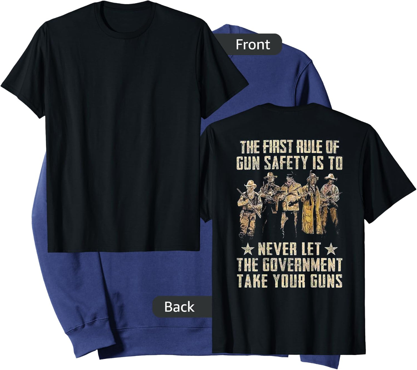 The First Rule Of Gun Safety (on back) Sweatshirt - Sweatshirt | Navy