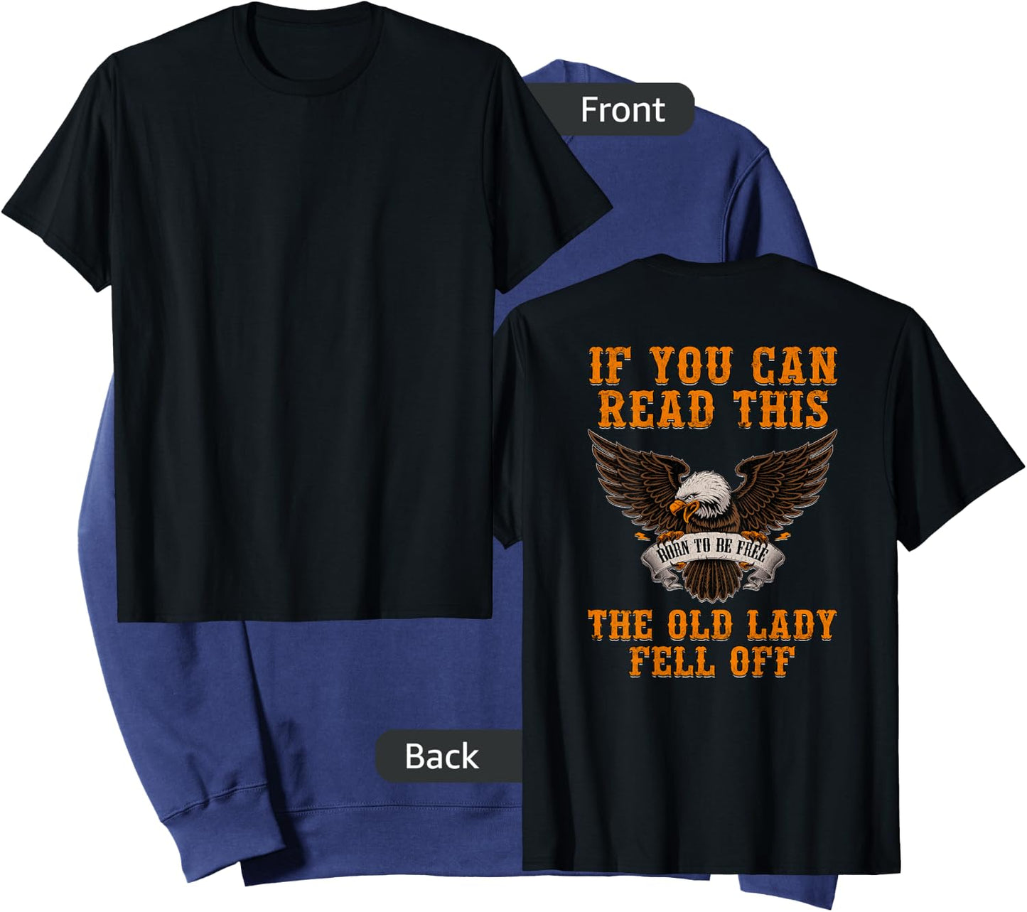 If You Can Read This The Old Lady Fell Off Sweatshirt - Sweatshirt | Navy