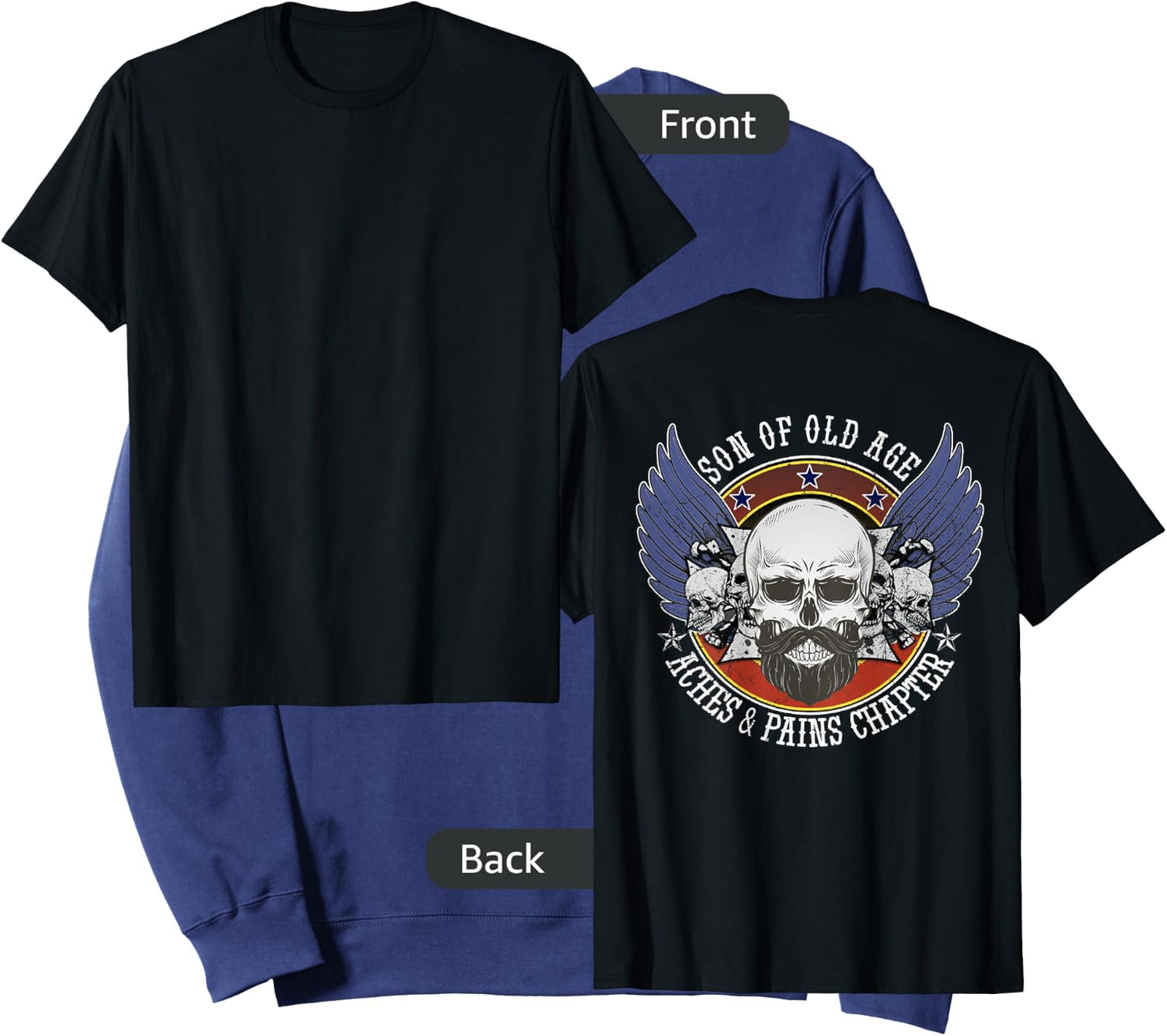Sons Of Old Age Aches And Pains Chapter Funny biker Sweatshirt - Sweatshirt | Navy