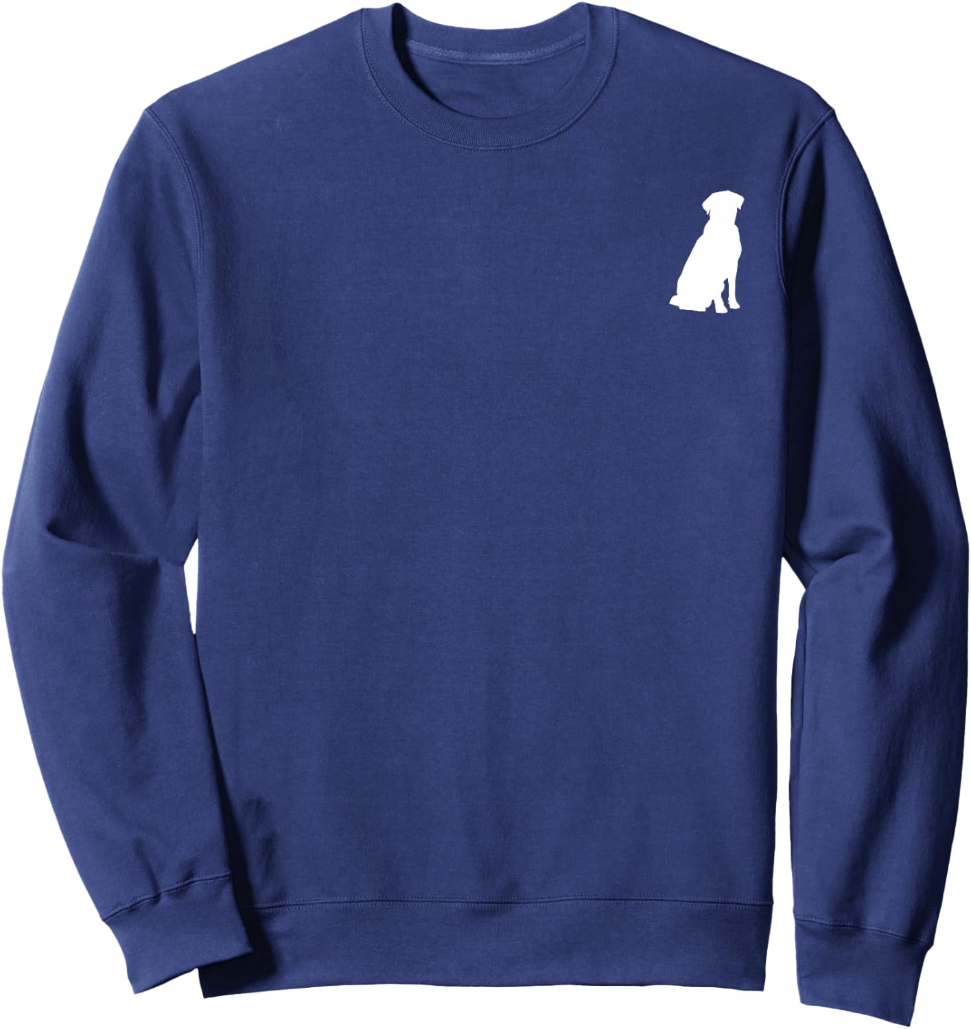 Dog Shirt - Silhouette On Pocket Area - Labrador Retriever Sweatshirt - Sweatshirt | Navy