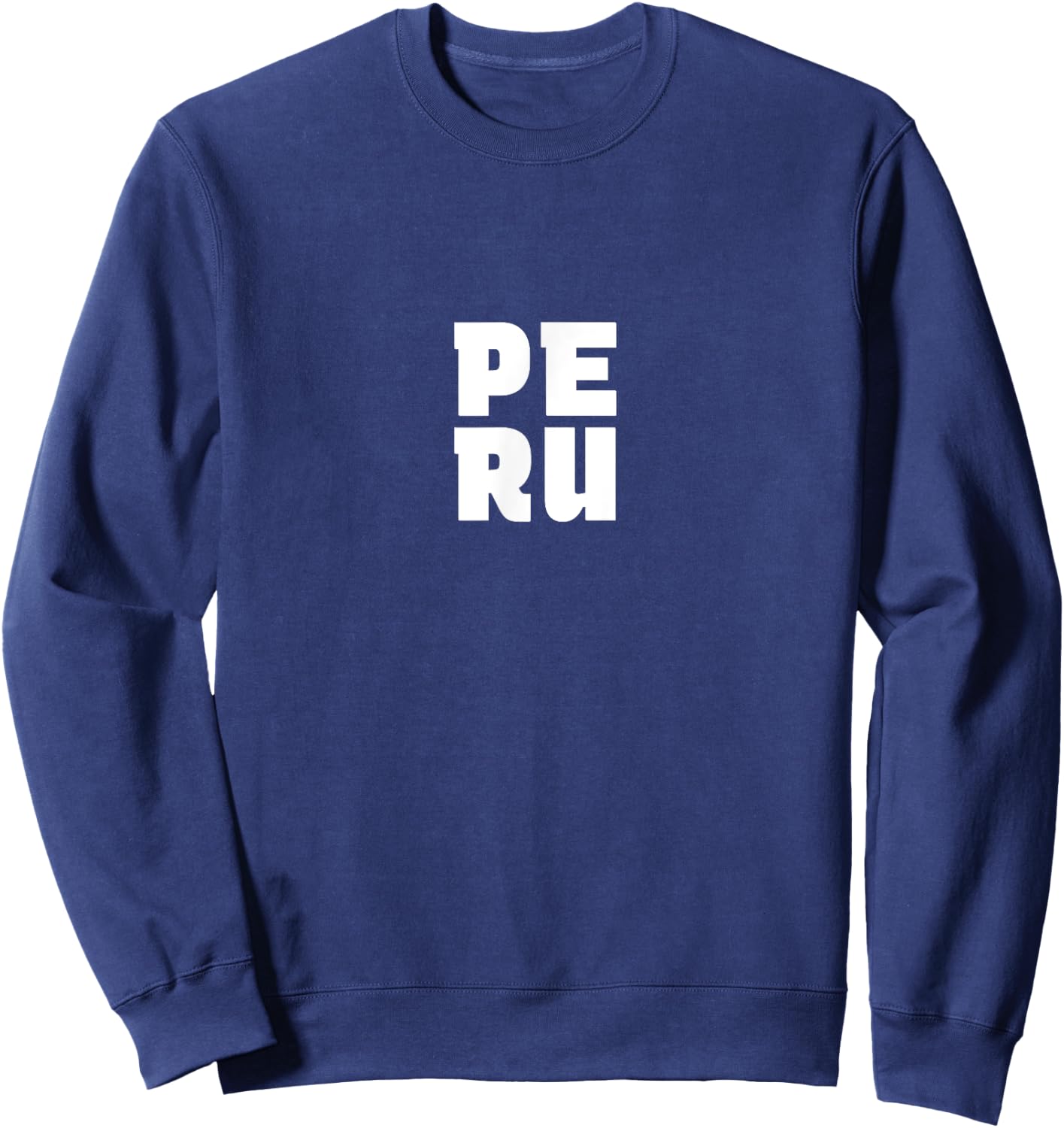Peru Souvenir - Peruvian Pride Letter Box Word Art Sweatshirt - Sweatshirt | Navy