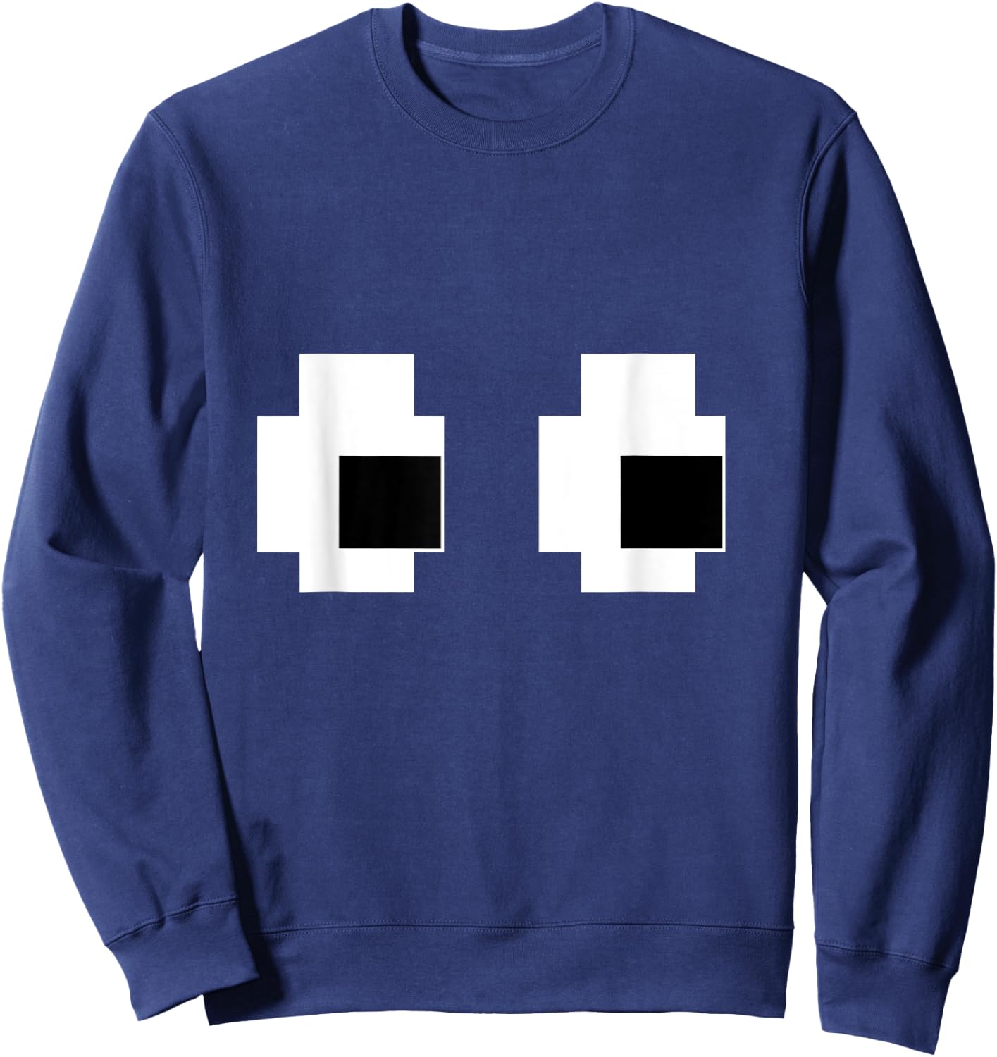 Retro Arcade Game Ghost Eyes 80s Halloween Group Costume Sweatshirt - Sweatshirt | Navy