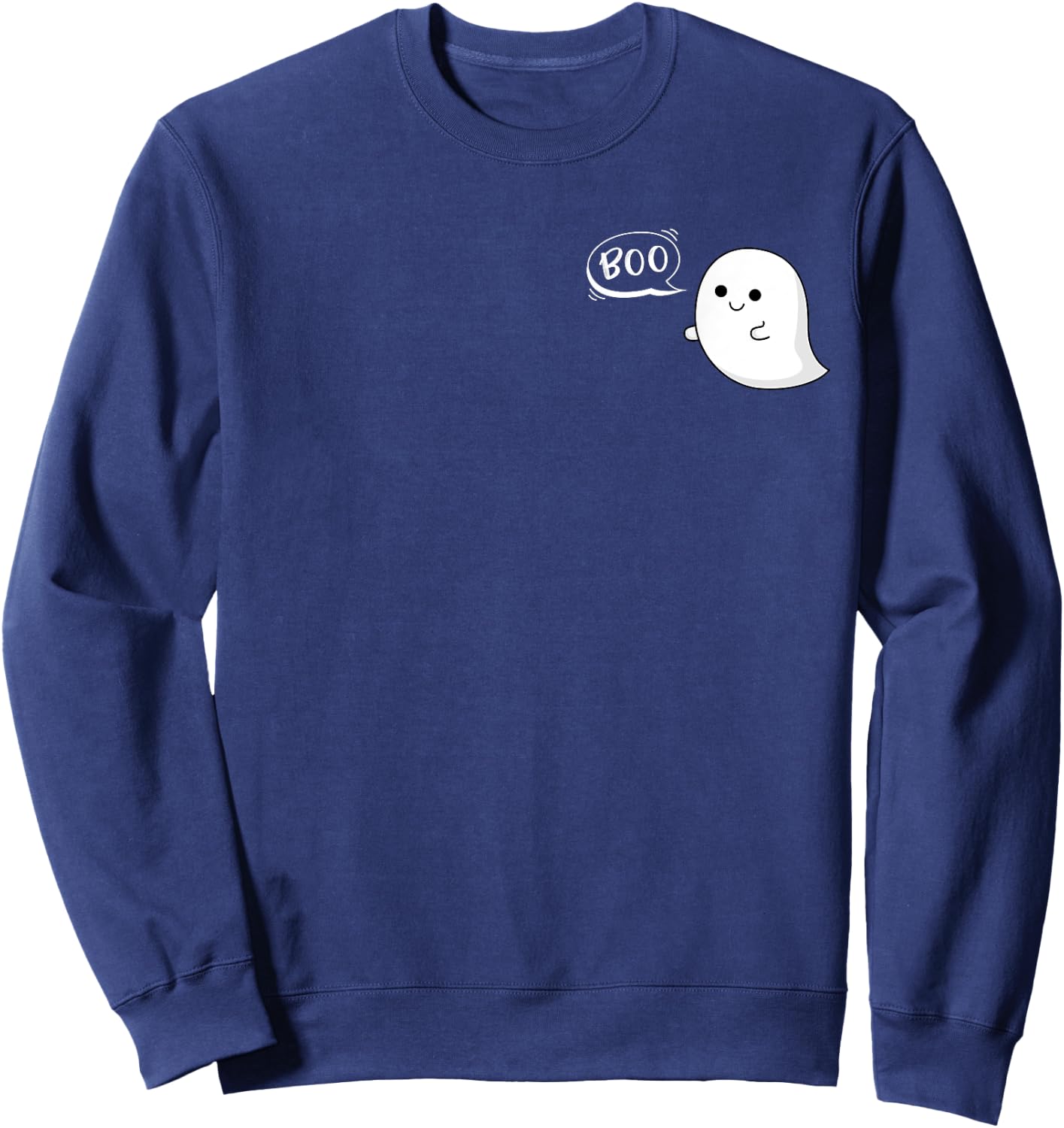 Flying Ghost Boo Halloween Cute Costume Kids Toddler Adult Sweatshirt - Sweatshirt | Navy