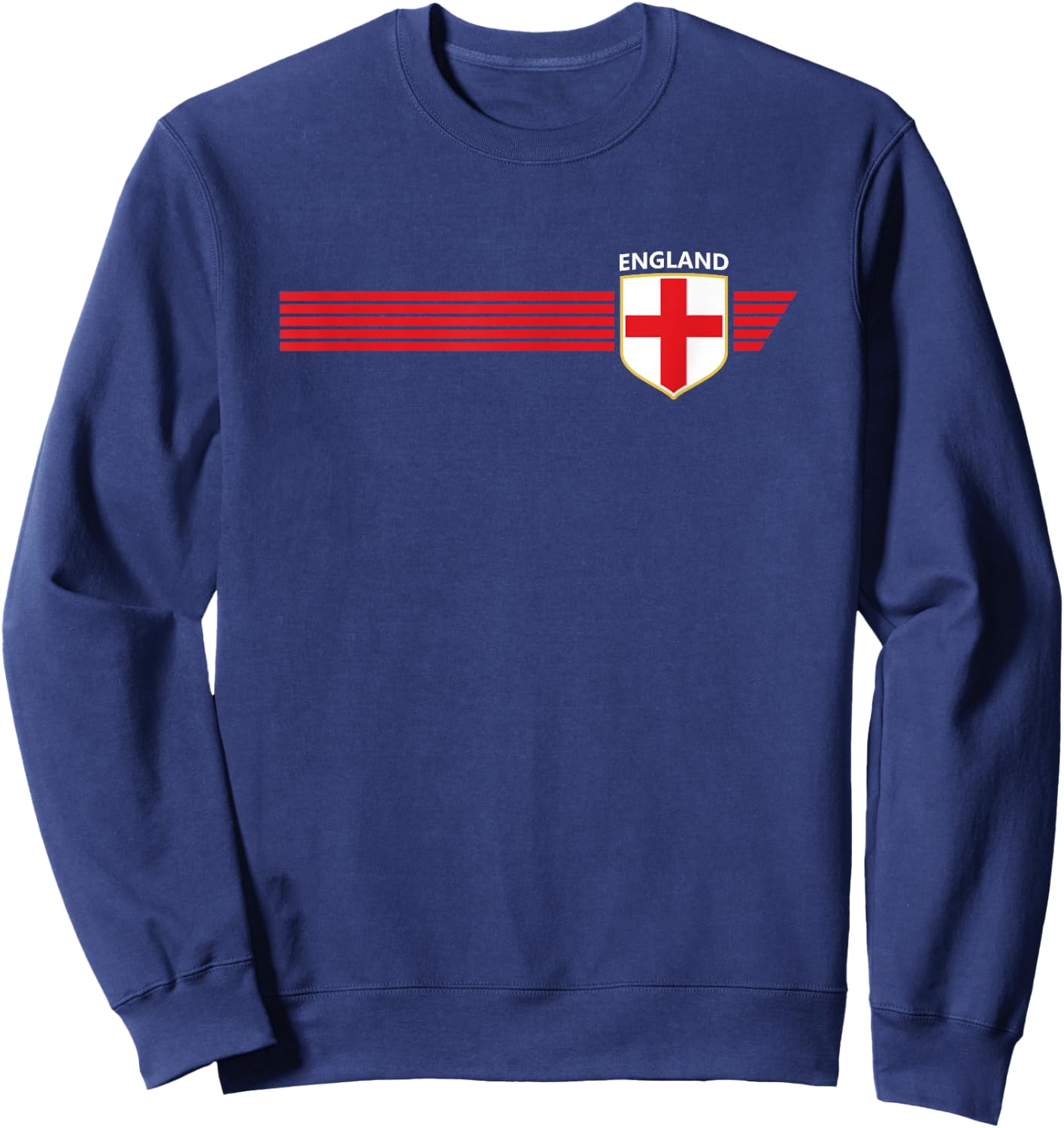 Vintage England Flag Shirt English Crest Great Britain UK Sweatshirt - Sweatshirt | Navy