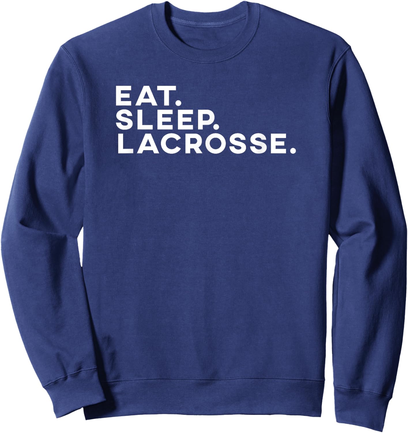 Eat Sleep Lacrosse Vintage Retro Lacrosse Stick Gift Sweatshirt - Sweatshirt | Navy
