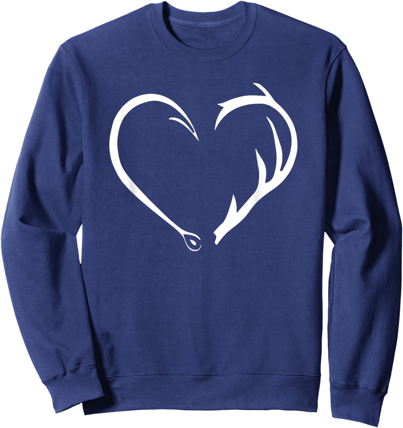 Hunter Antler Fishing Hooks & Shed Sweatshirt - Sweatshirt | Navy