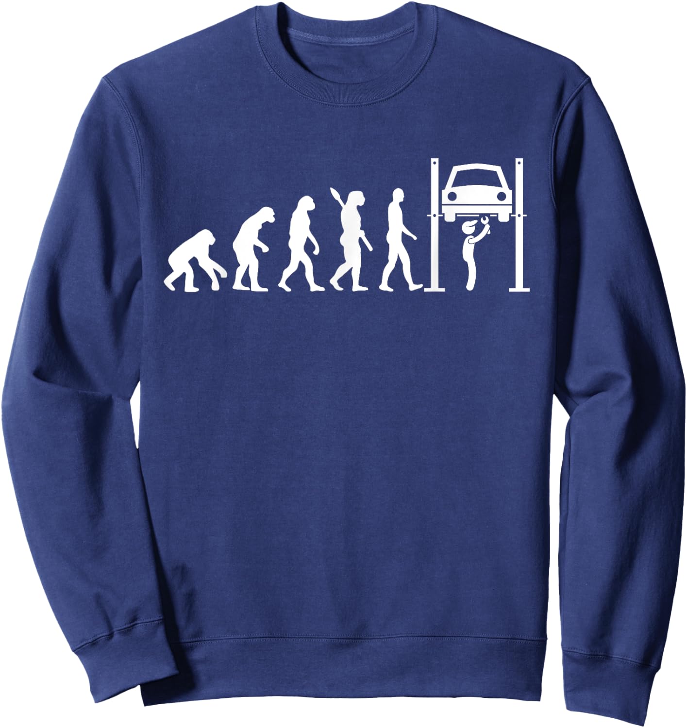 Car Mechanic Evolution Auto Mechanic Sweatshirt - Sweatshirt | Navy