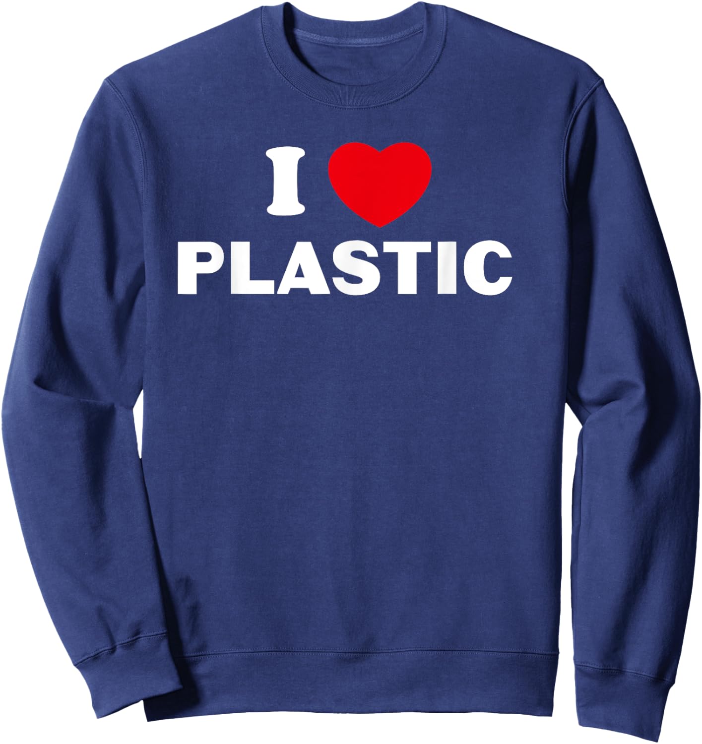 I love heart - plastic Sweatshirt - Sweatshirt | Navy