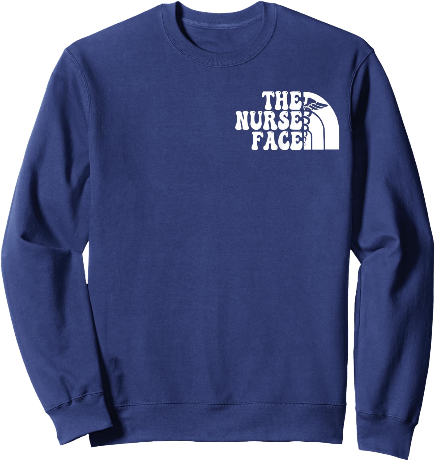 The Nurse Face, Emergency Room Registered, RN Staff Pocket Sweatshirt - Sweatshirt | Navy