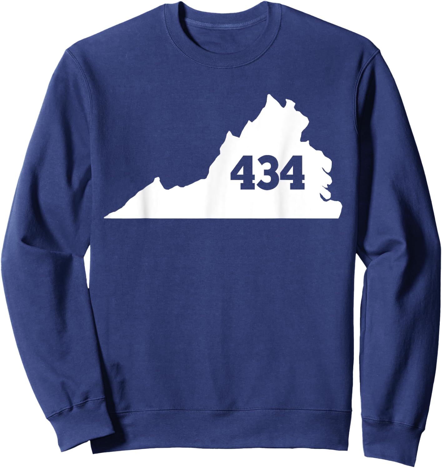 Virginia 434 Area Code Sweatshirt - Sweatshirt | Navy