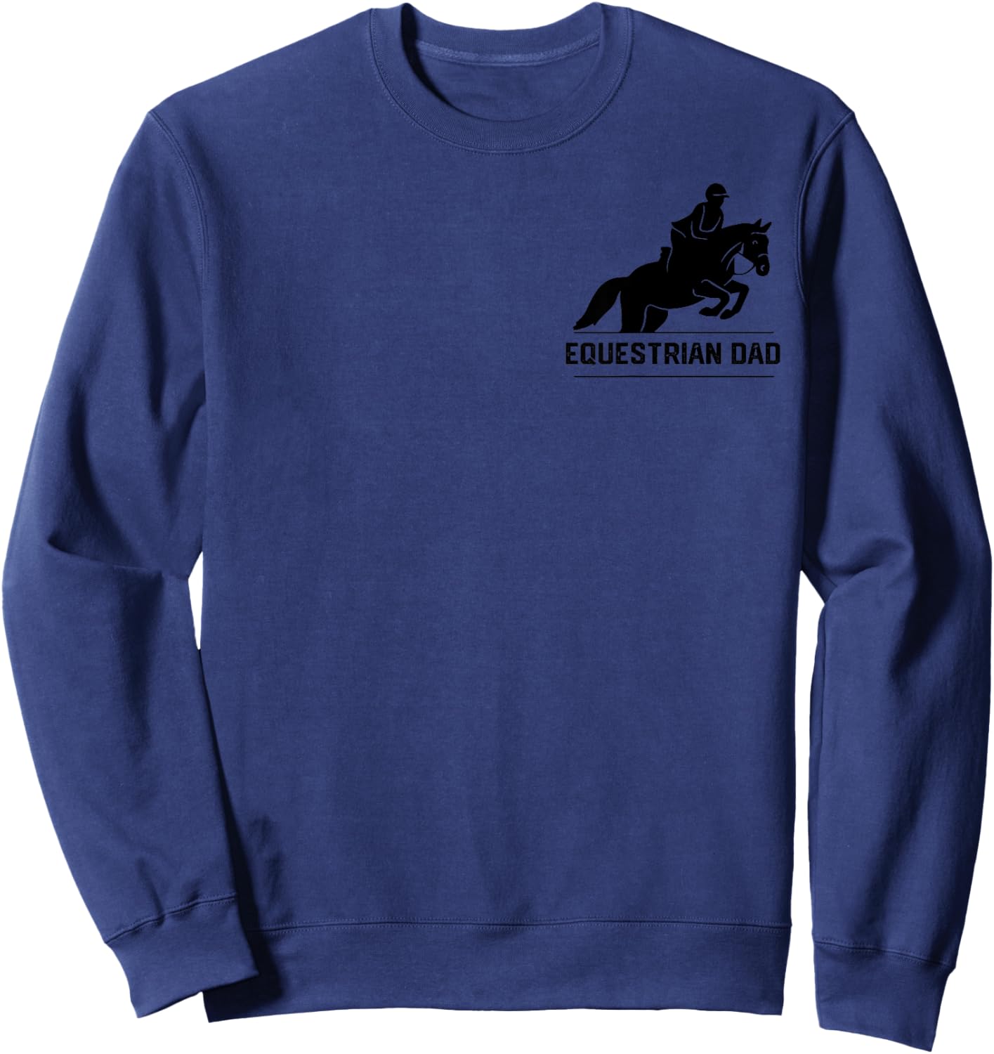 Equestrian dad life messy bun hair Horse Show dad Horseback Sweatshirt - Sweatshirt | Navy