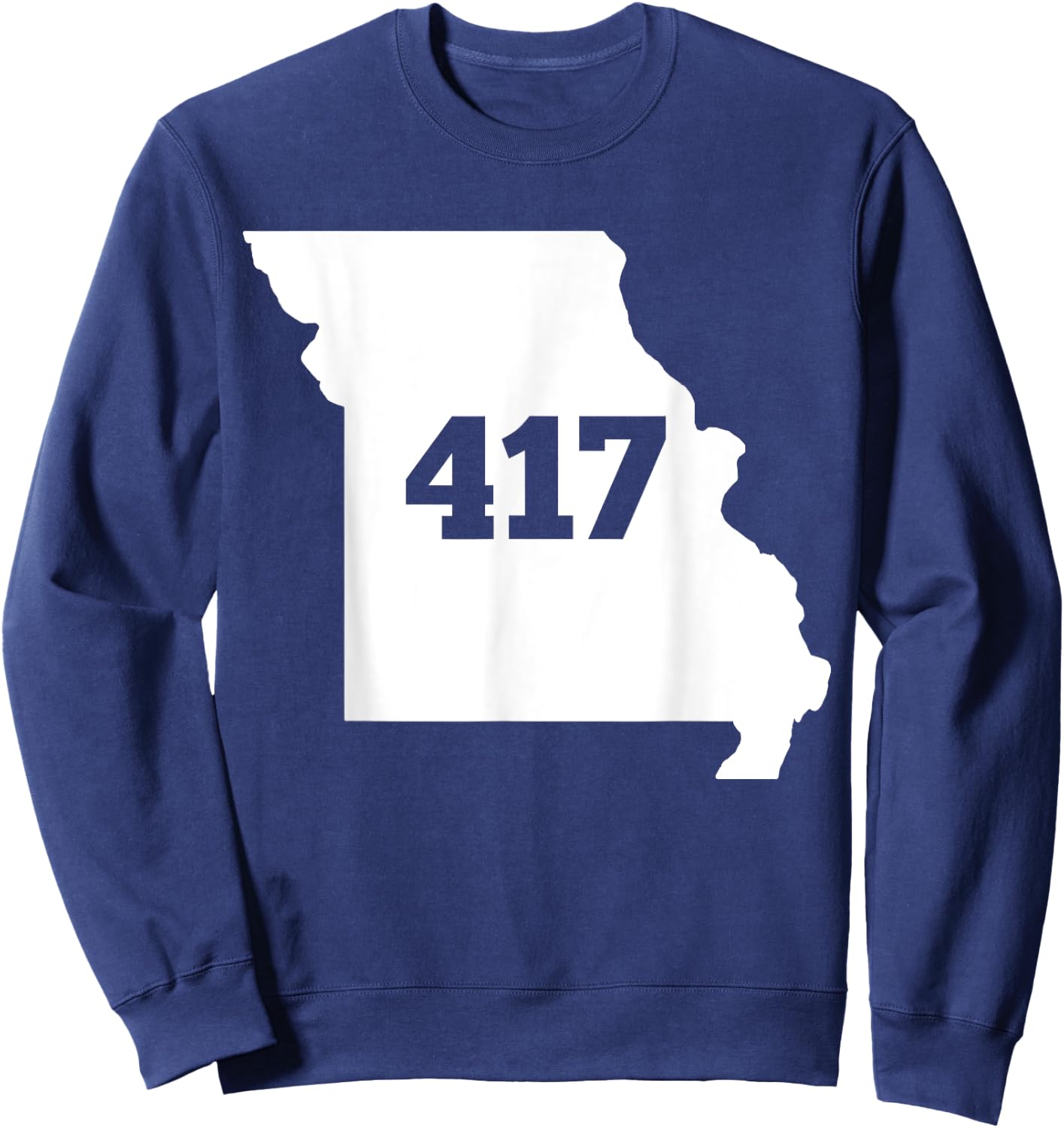 Missouri 417 Area Code Sweatshirt - Sweatshirt | Navy
