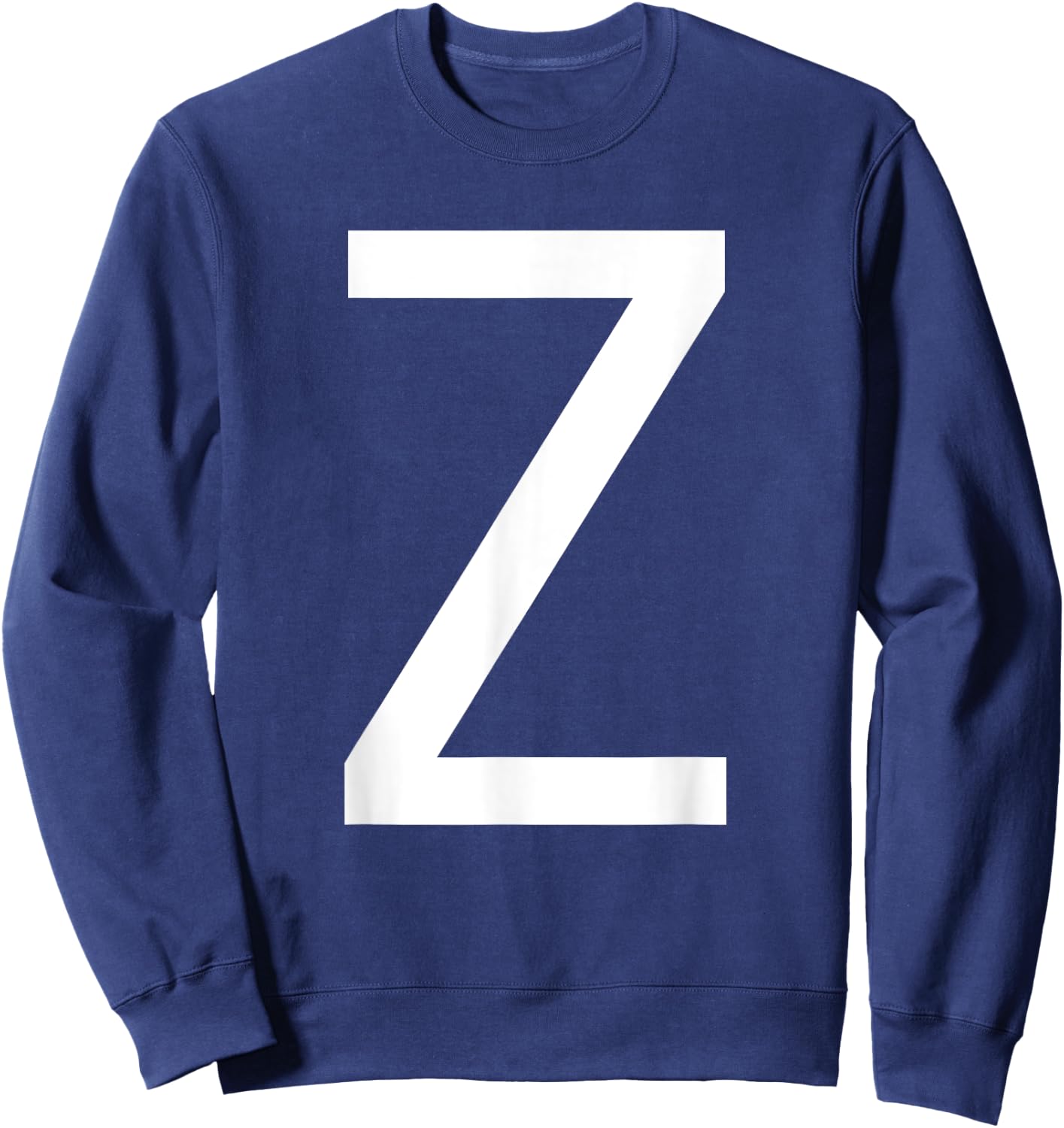 Capital Letter Z Monogram Poppins Font Initial Alphabet Sweatshirt - Sweatshirt | Navy