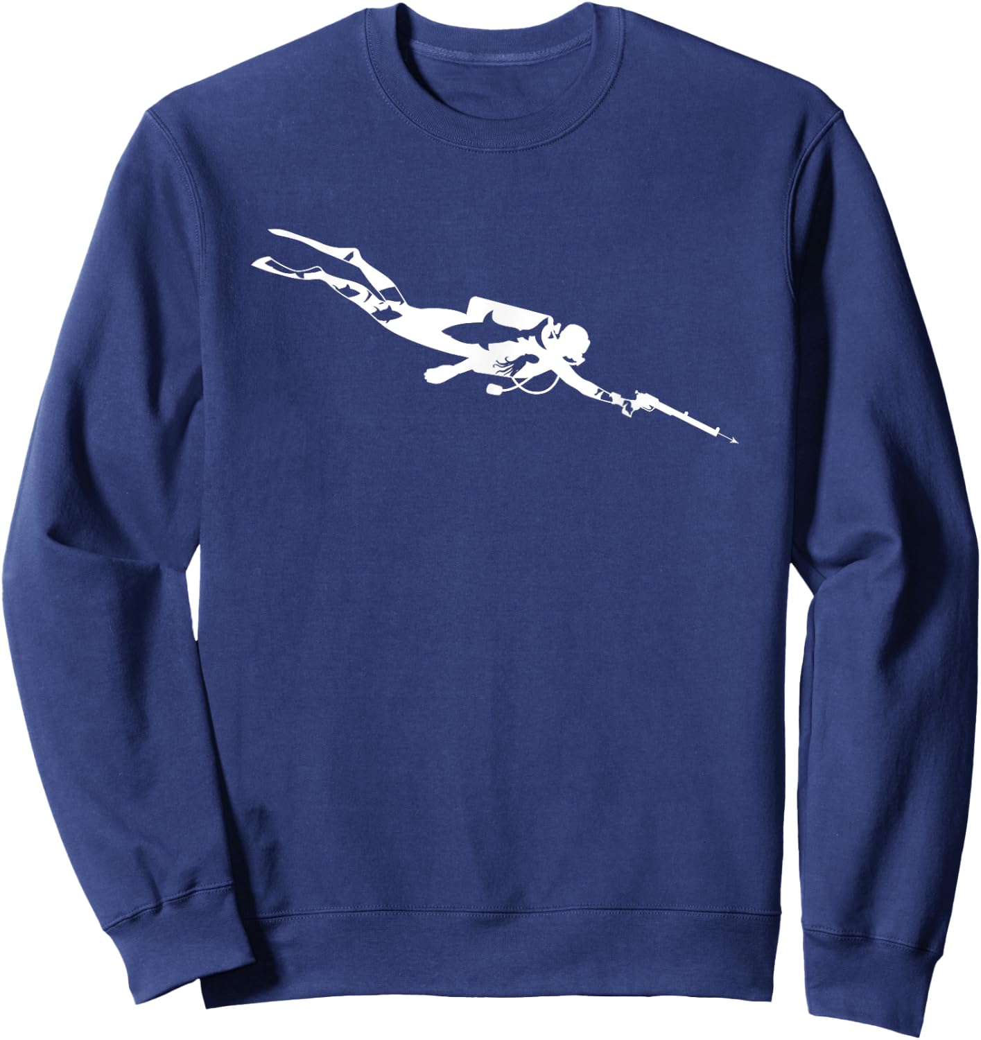 Spearfisher Spear Fishing Silhouette Spearfishing Sweatshirt - Sweatshirt | Navy