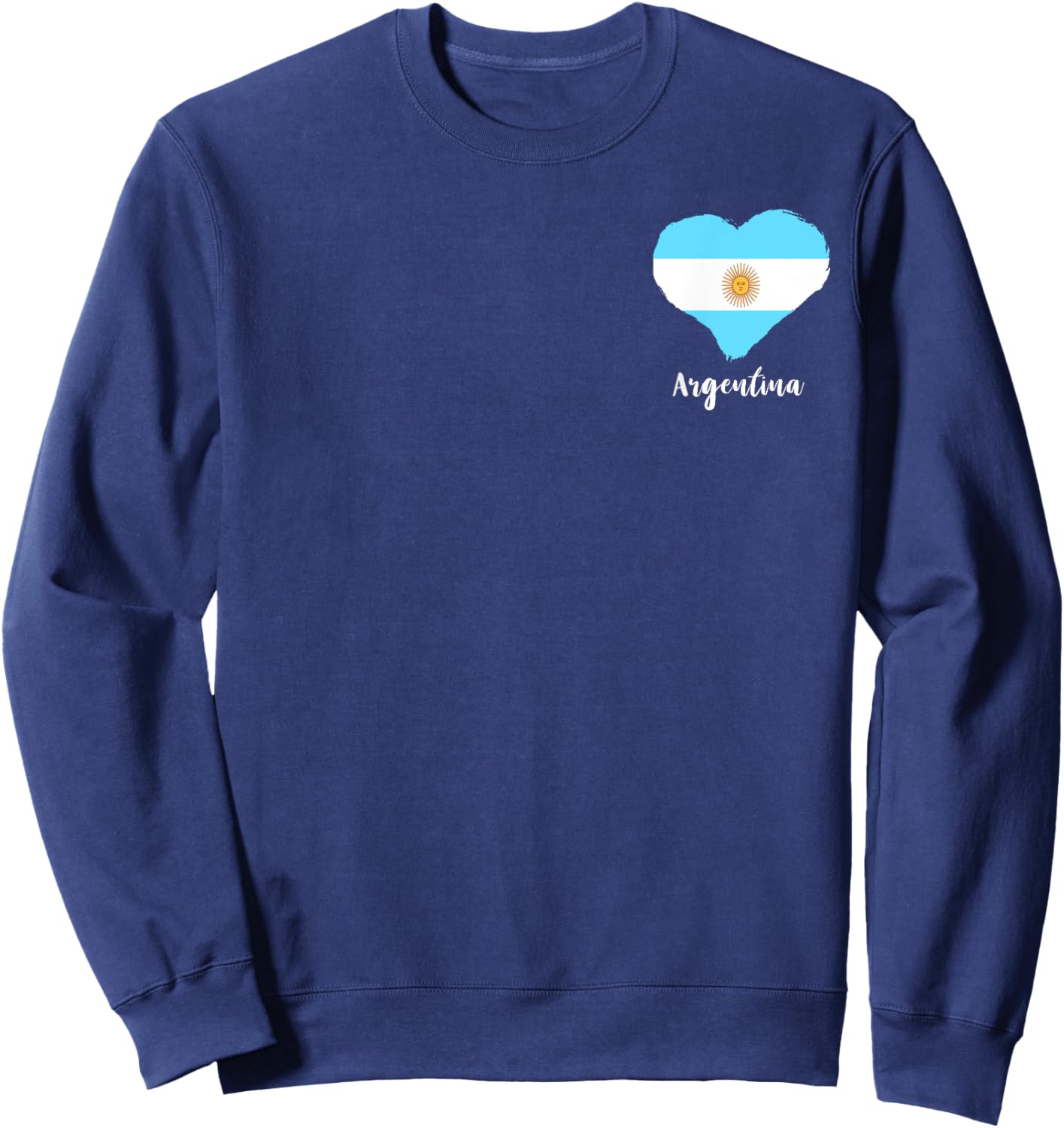 Argentina Heart Argentina Flag Sun Of May Argentinian Pride Sweatshirt - Sweatshirt | Navy