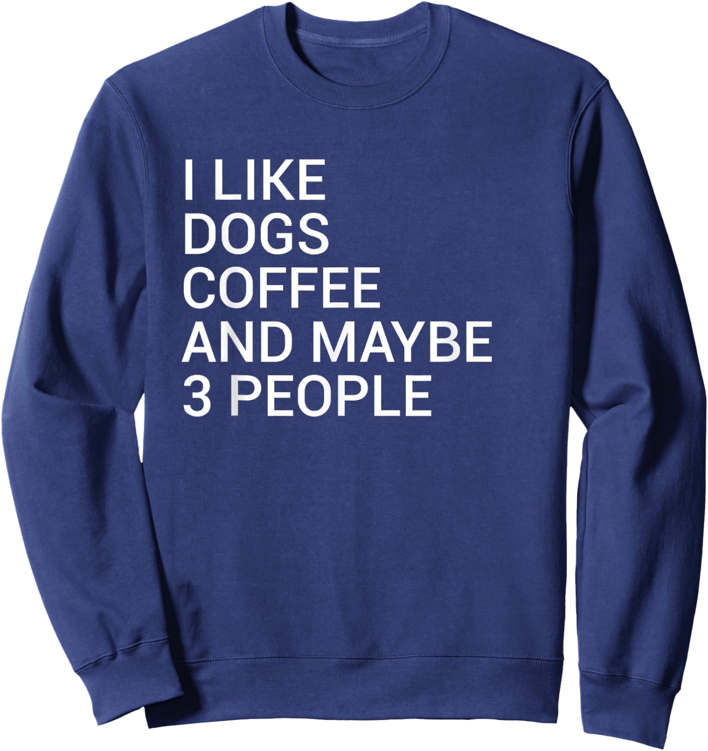 I Like Dogs Coffee And Maybe 3 People Dog Lover Women Sweatshirt - Sweatshirt | Navy