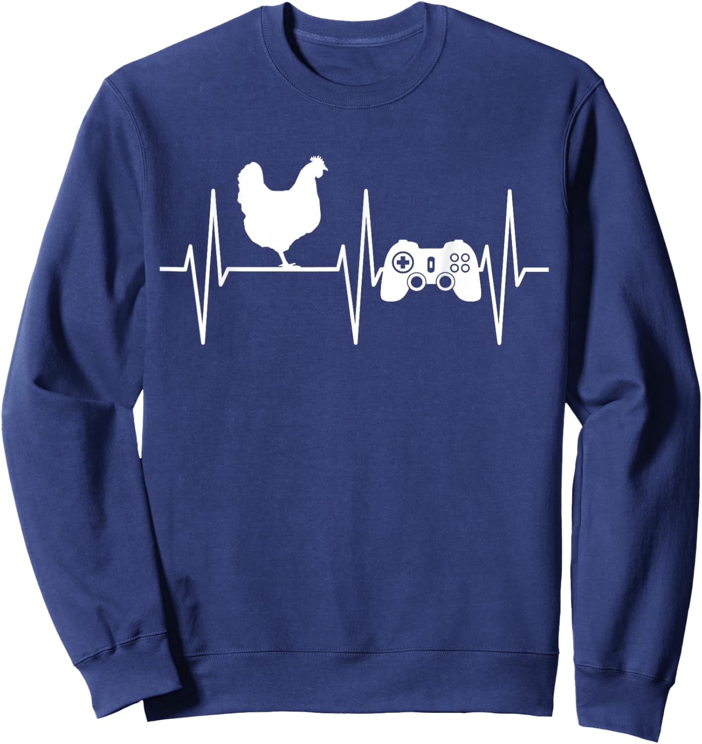 Chicken Shirt Funny Video Gamer Chicken Farmer Chicken Lover Sweatshirt - Sweatshirt | Navy