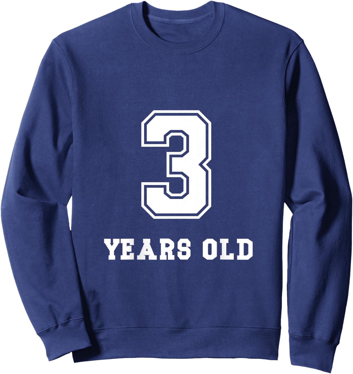 Kids 3 Years Old Birthday Three Soccer Baseball Sport Boys Kids Sweatshirt - Sweatshirt | Navy