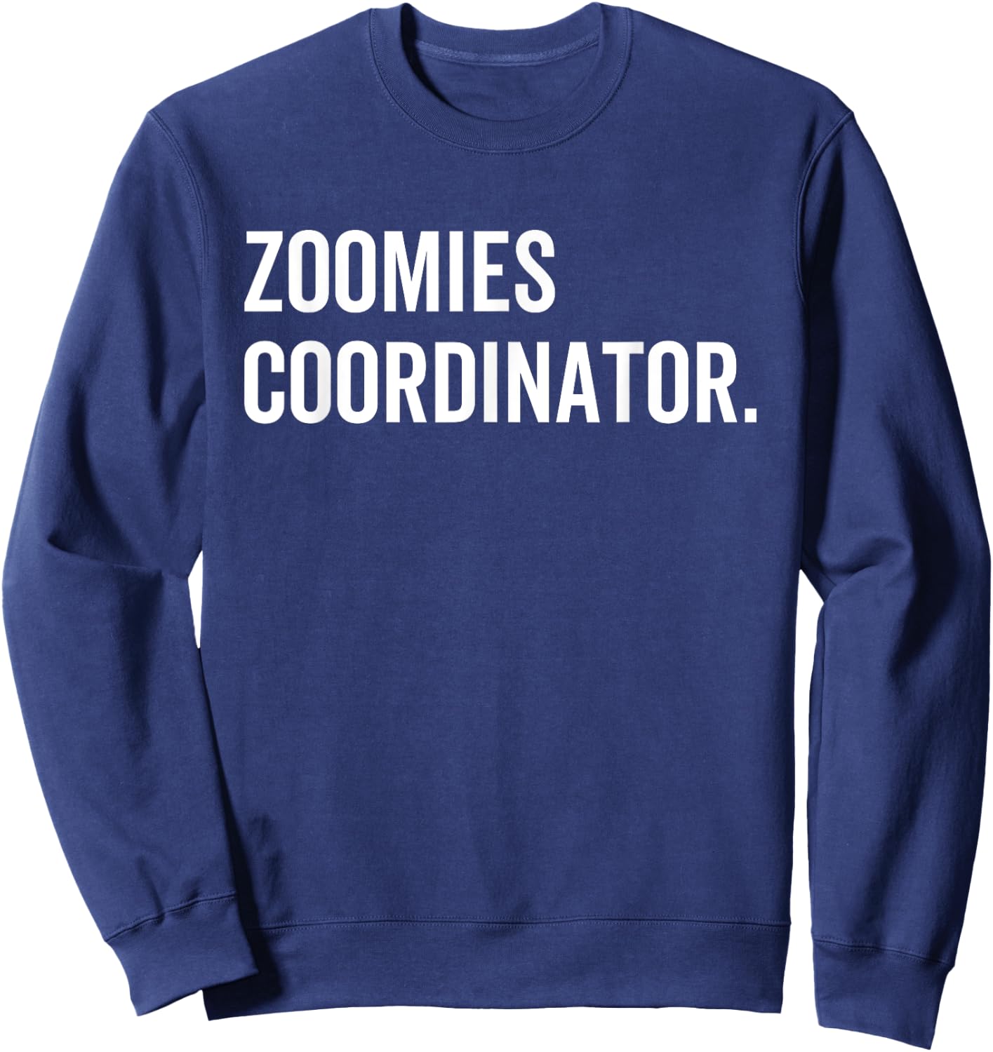 Zoomies Coordinator Humorous Funny Dog Walker Humor Sarcasm Men Women Sweatshirt - Sweatshirt | Navy