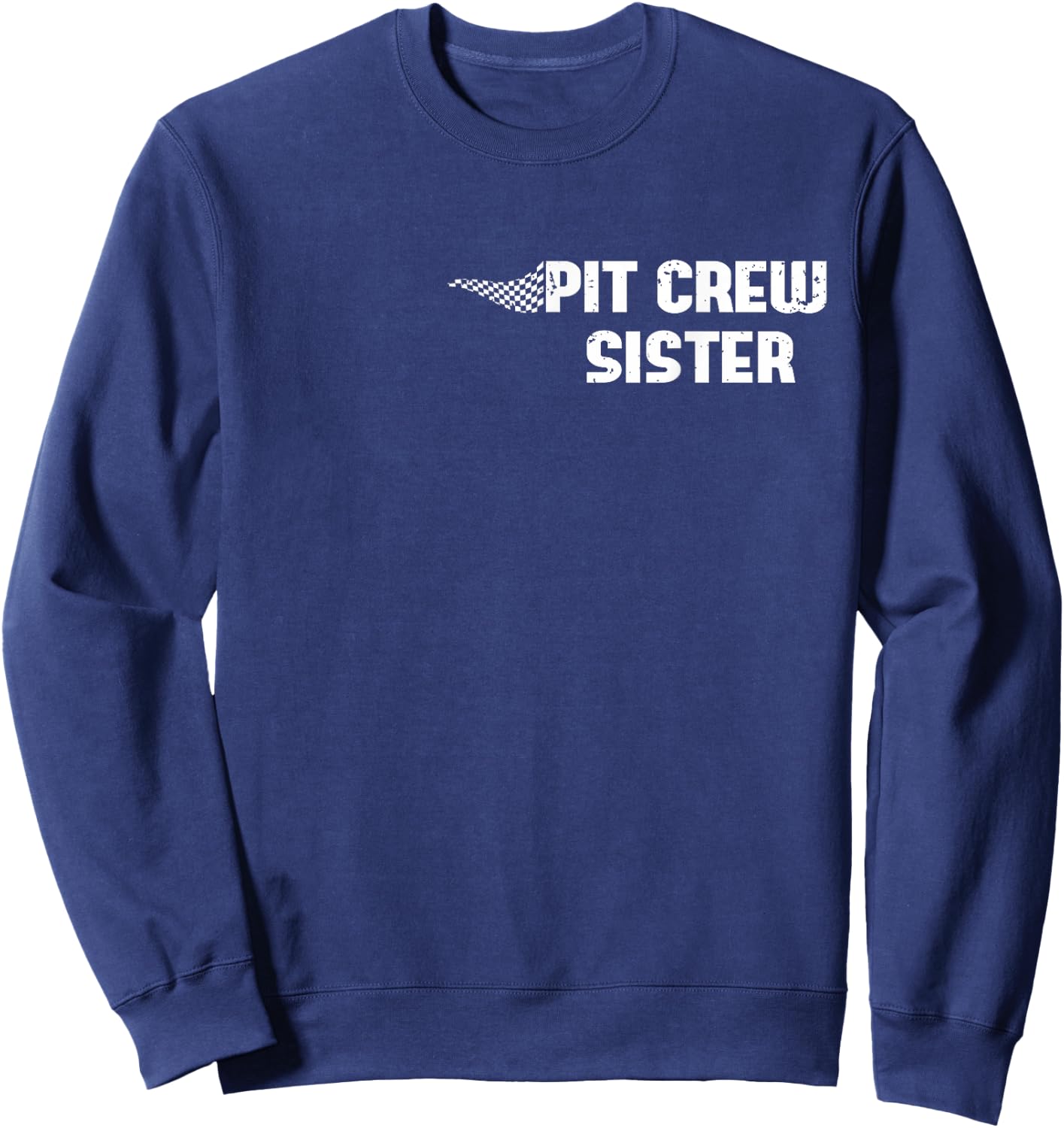Pit Crew Sister Racing Car Family Matching Birthday Party Sweatshirt - Sweatshirt | Navy