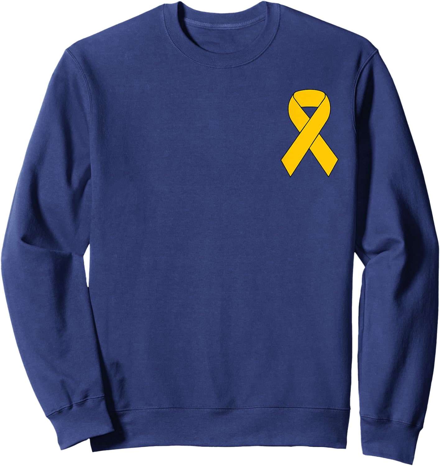 Cute Gold Ribbon Childhood Cancer Awareness Women Men Kids Sweatshirt - Sweatshirt | Navy