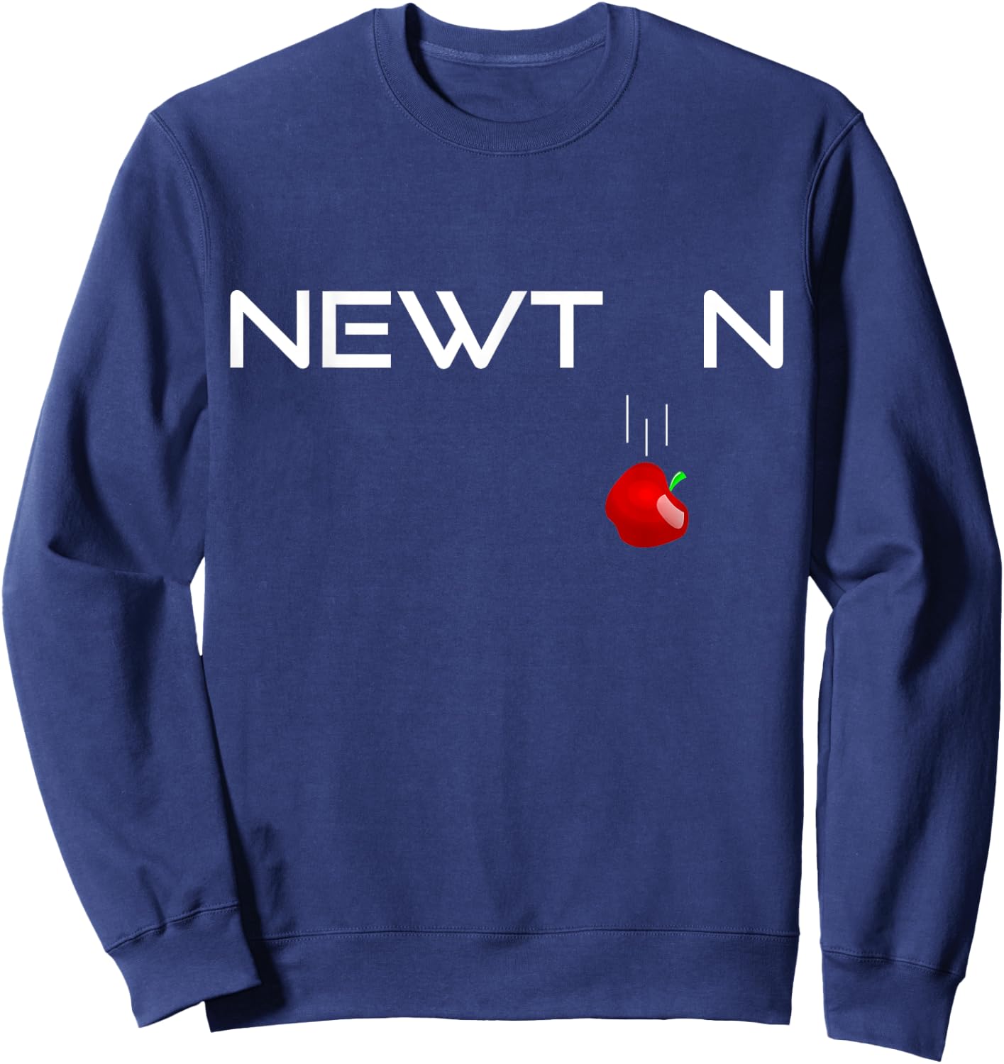 Isaac Newton, Physicist, Mathematician, Gravity Apple Art Sweatshirt - Sweatshirt | Navy