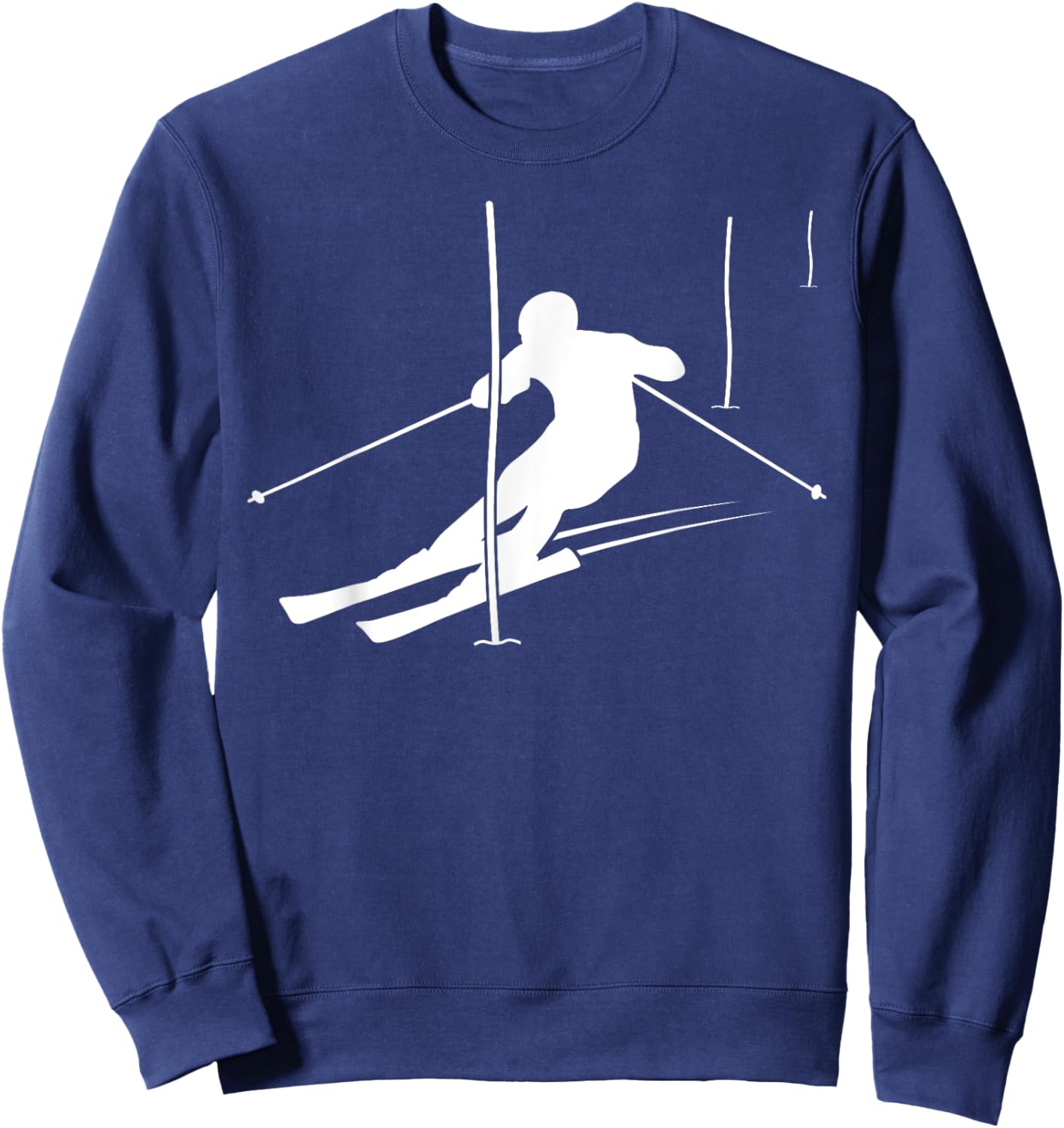 Alpine ski racing, racing runner, ski slope, slalom course skier Sweatshirt - Sweatshirt | Navy