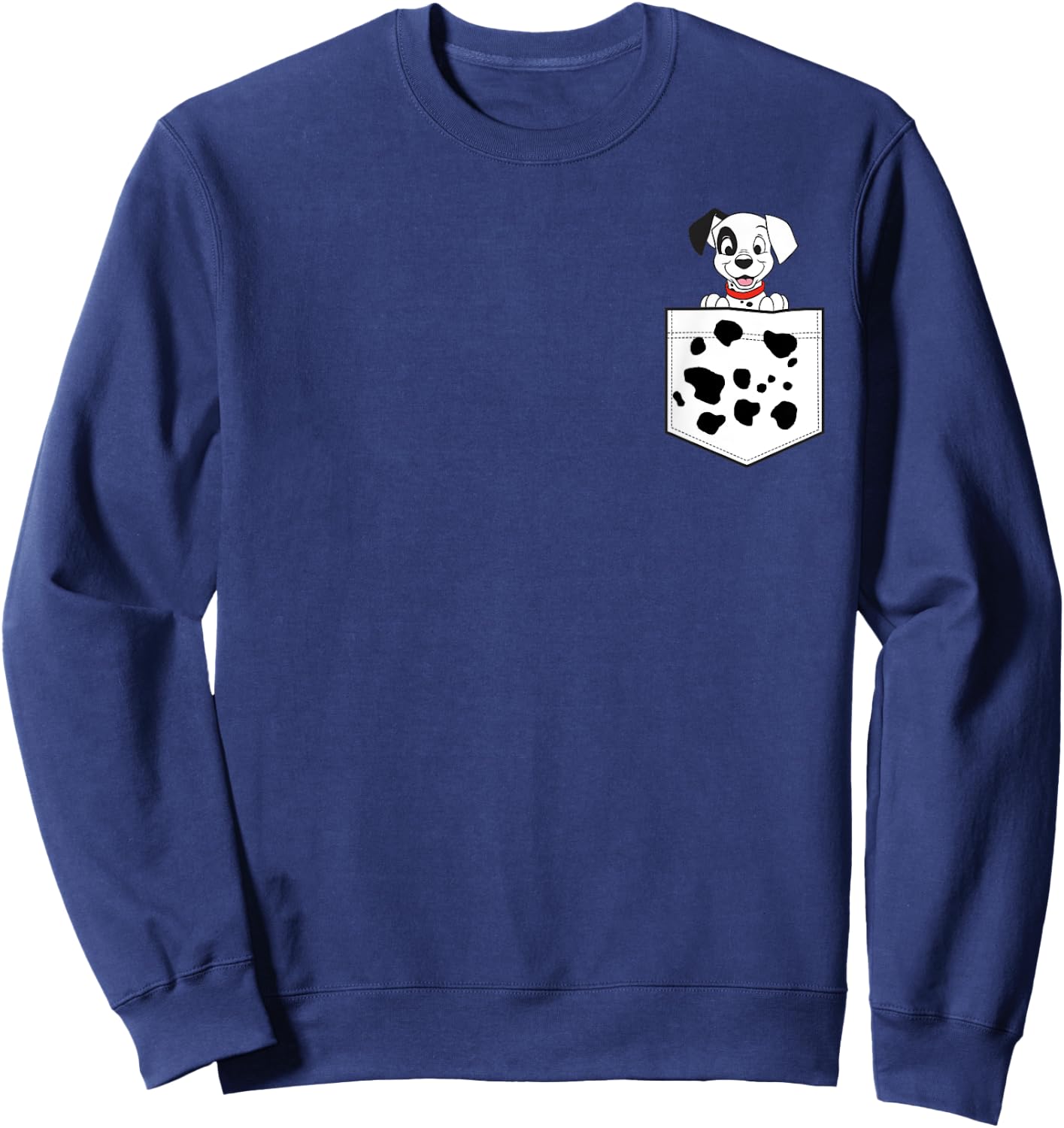 Disney 101 Dalmatians Patch Puppy Dotted Pocket Logo Sweatshirt - Sweatshirt | Navy