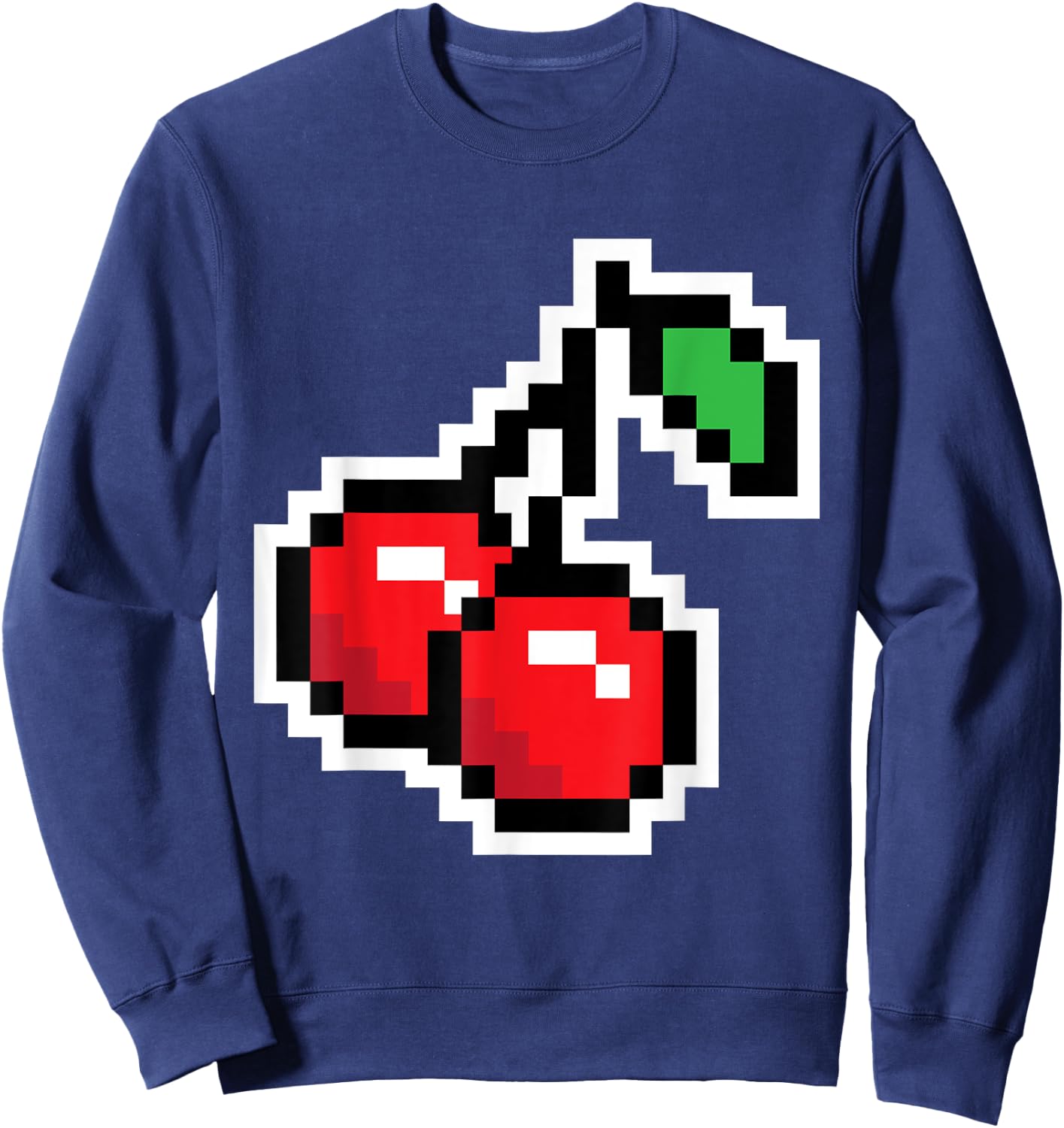Pixel Cherries 80s Video Game Halloween Costume Easy Group Sweatshirt - Sweatshirt | Navy