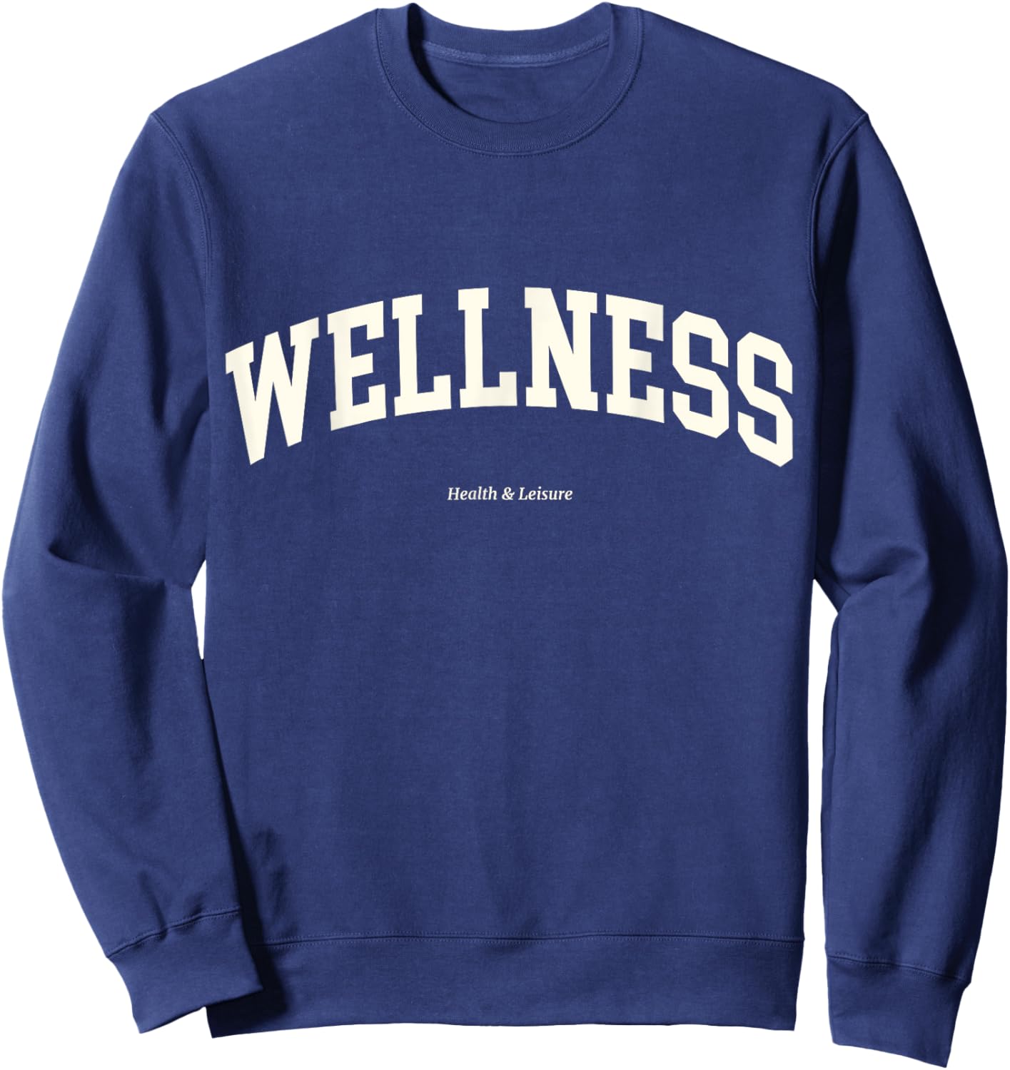 Wellness Retro Health Club Sporty 90s Athleisure Aesthetic Sweatshirt - Sweatshirt | Navy