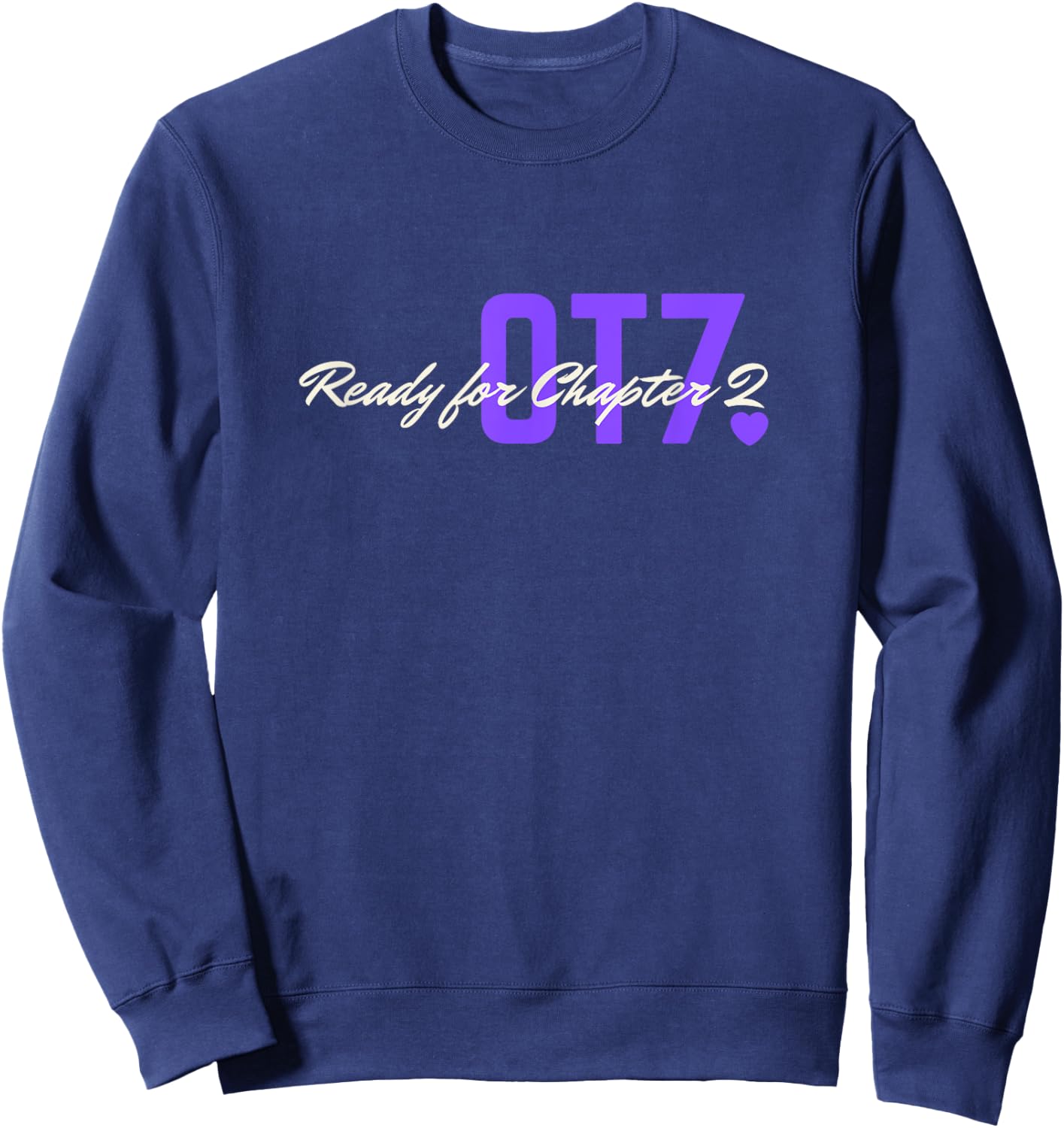 OT7 Chapter 2 Kpop Idol Purple Group Fan Army Youth Sweatshirt - Sweatshirt | Navy